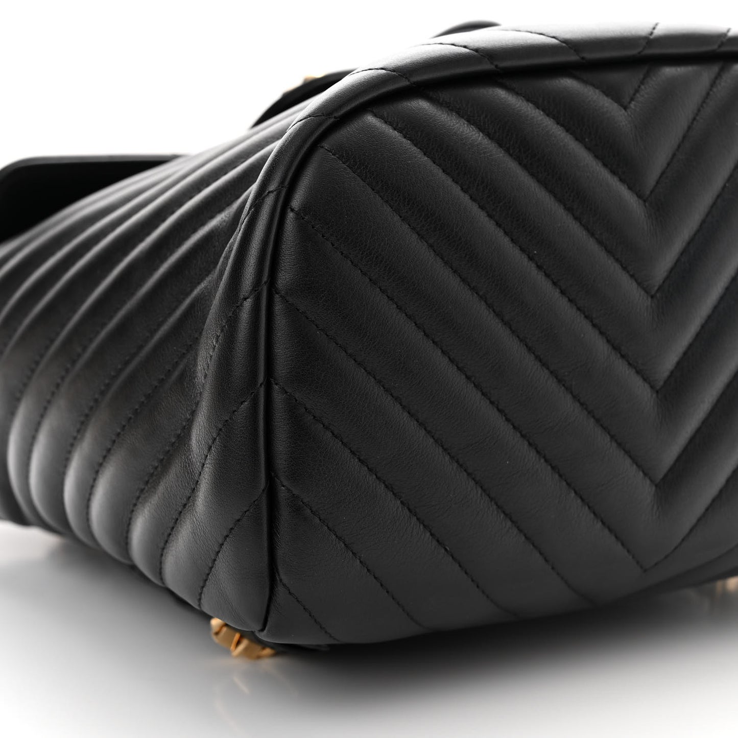 Calfskin Chevron Quilted Small Urban Spirit Backpack Black