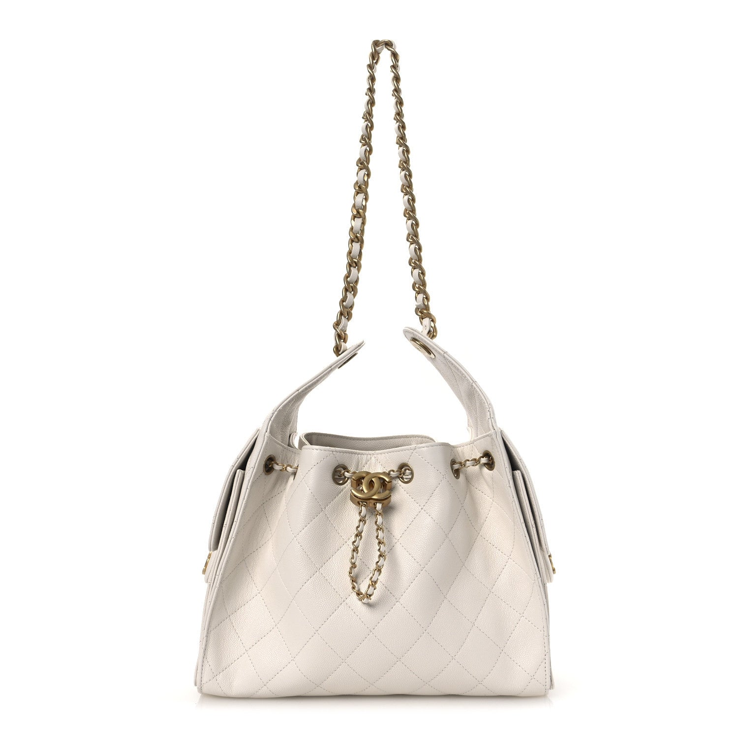 Chanel Caviar Quilted Small Chanel 25 Handbag White 1 of 13