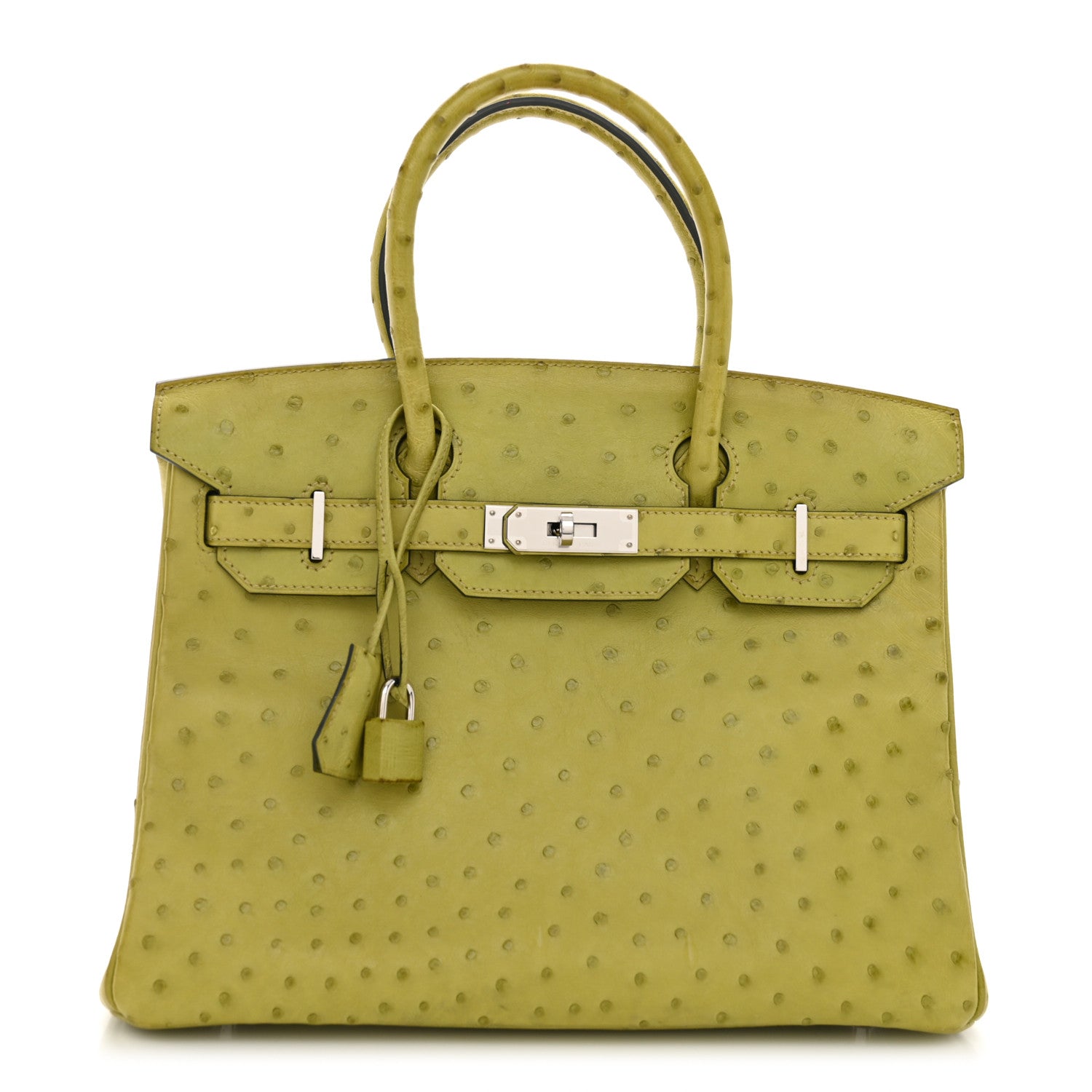 Hermes Ostrich Birkin 30 Vert Anis 1 of 16
