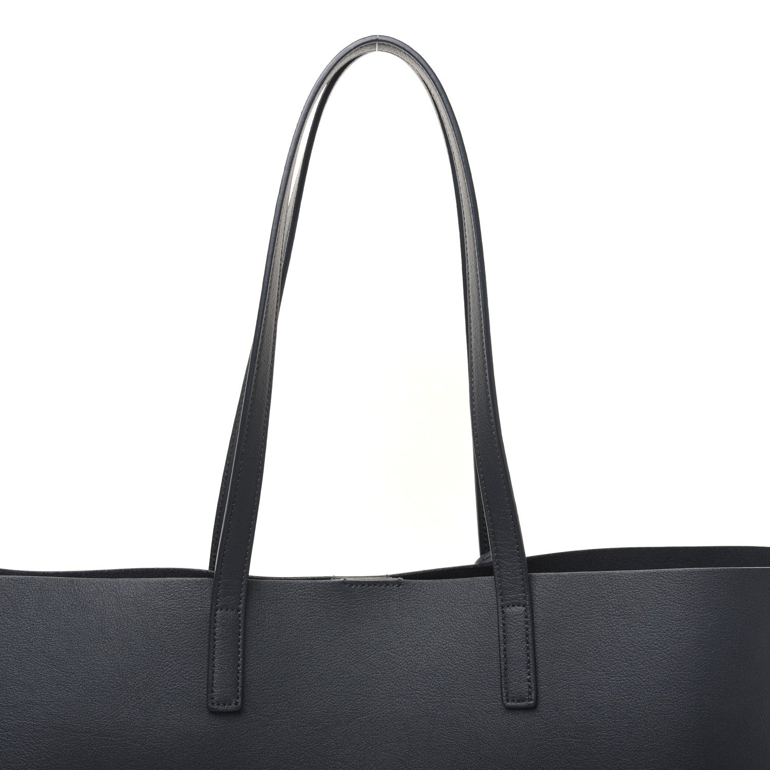 Saint Laurent Calfskin Large Shopping Tote Navy 20 of 22