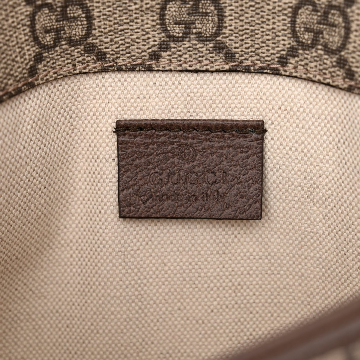 GG Supreme Monogram Neo Vintage Web Belt Bag Brown