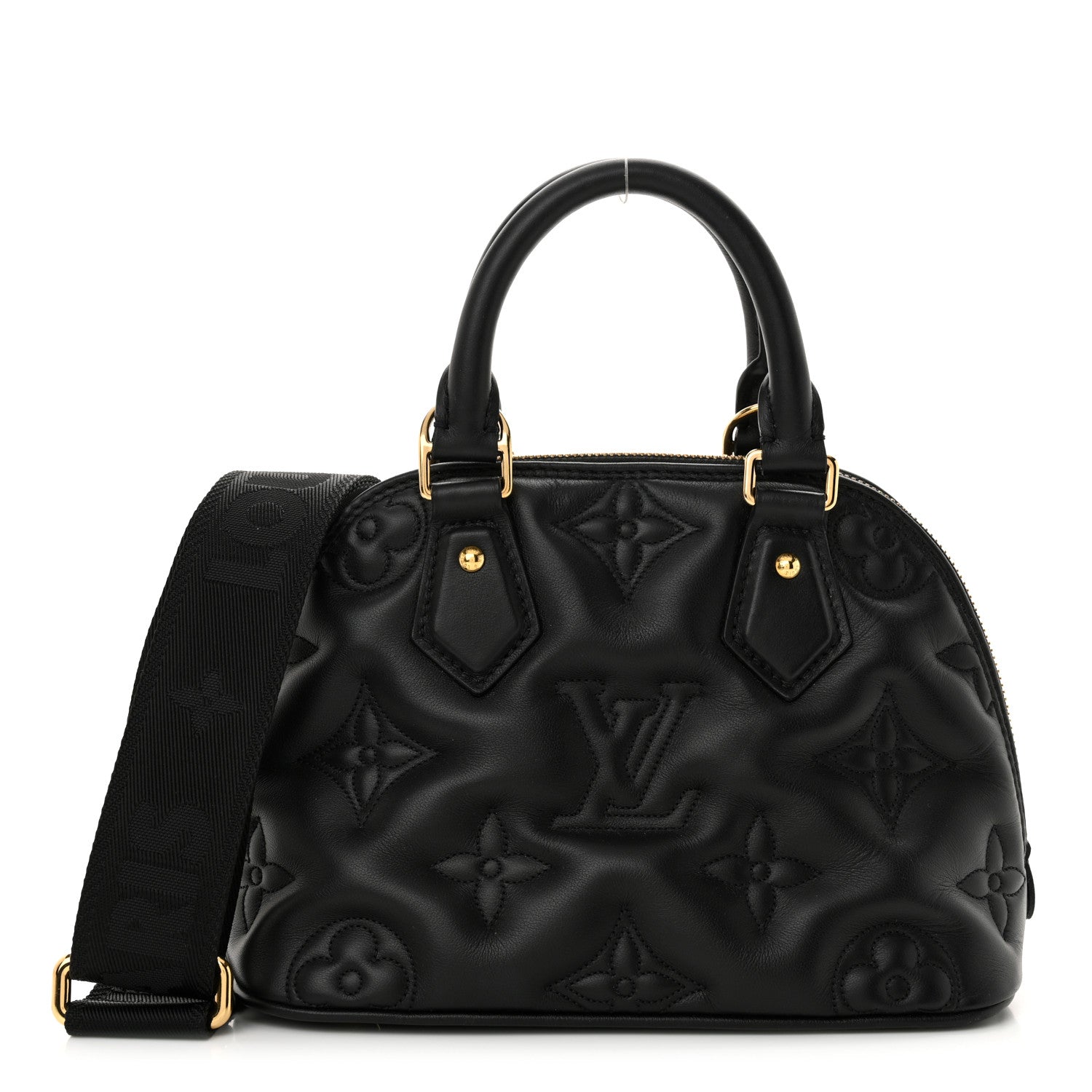 Louis Vuitton Calfskin Bubblegram Alma BB Black 1 of 11