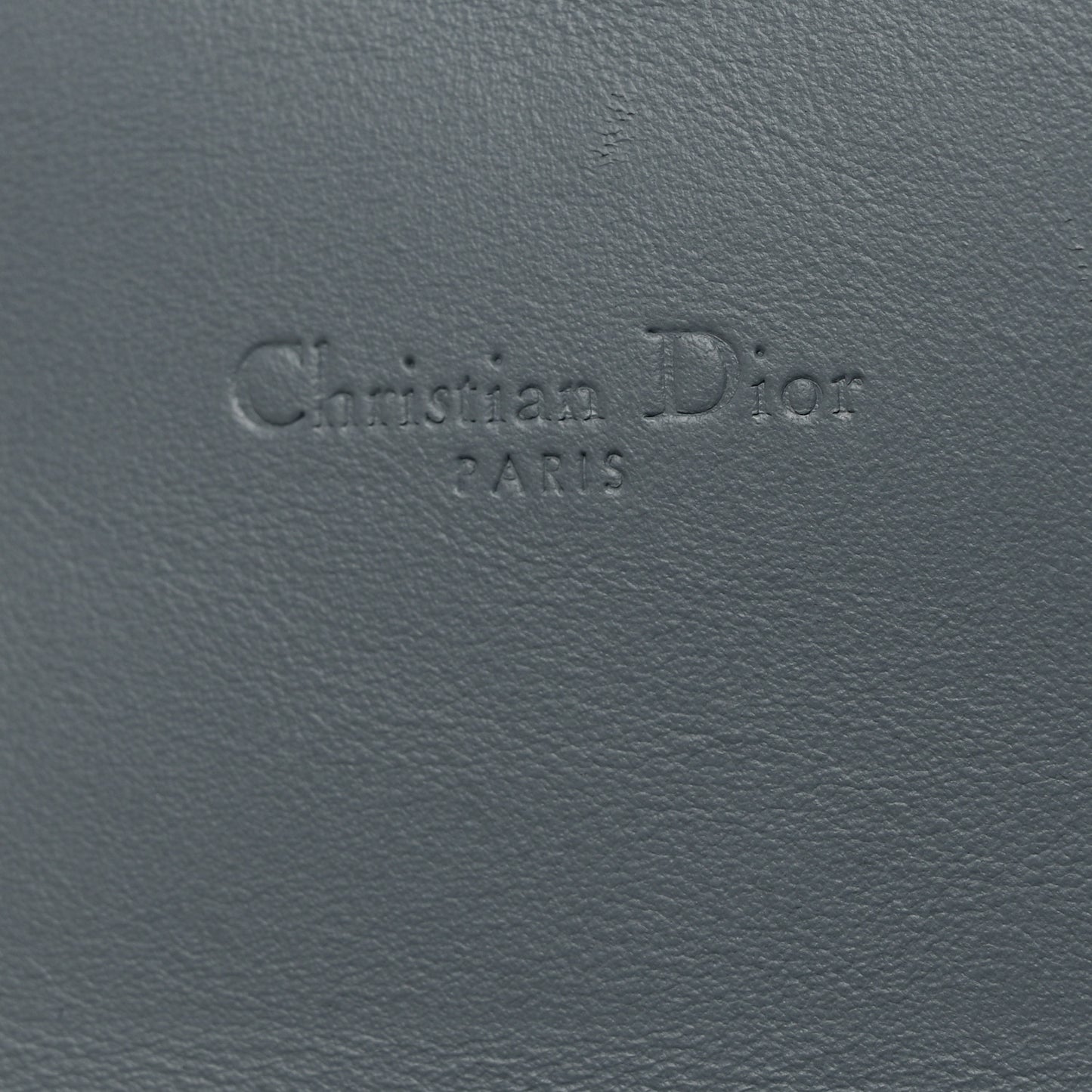 Patent Cannage Nano Lady Dior Chain Card Holder Cloud Blue