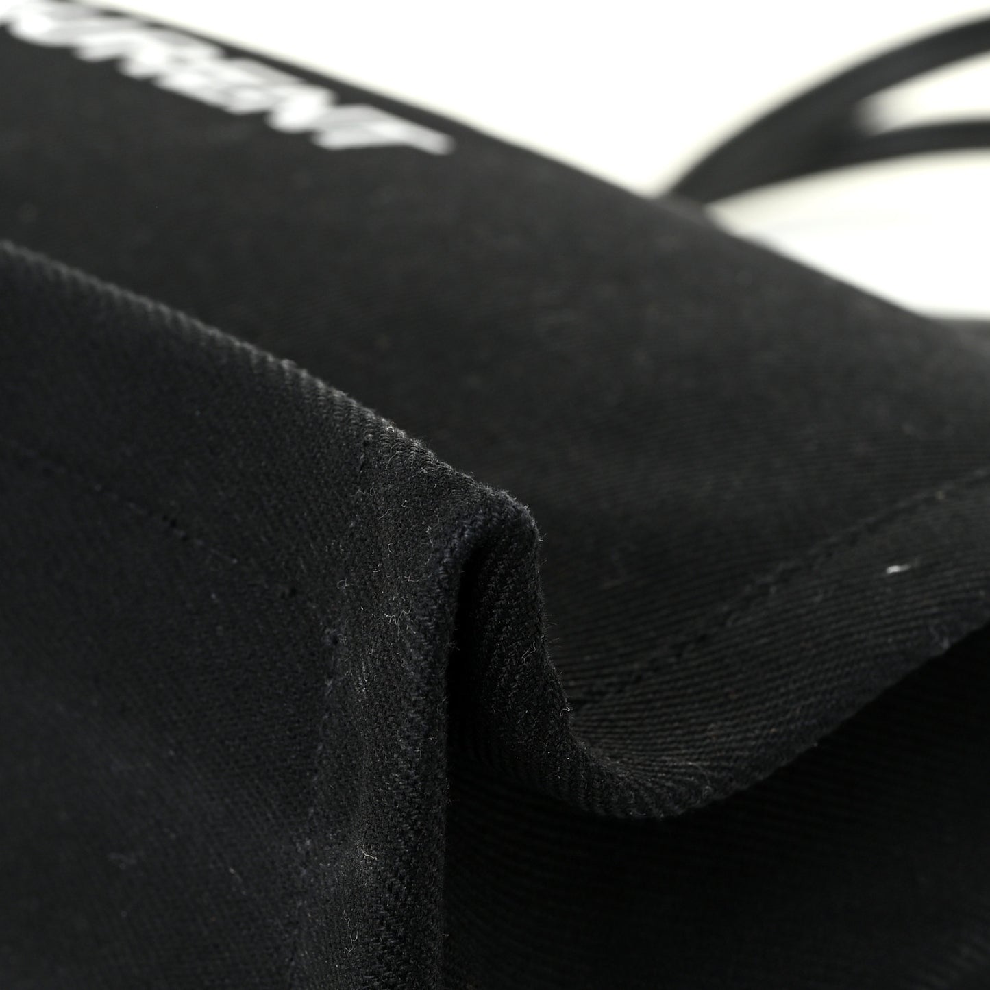 Linen Calfskin Rive Gauche Tote Black