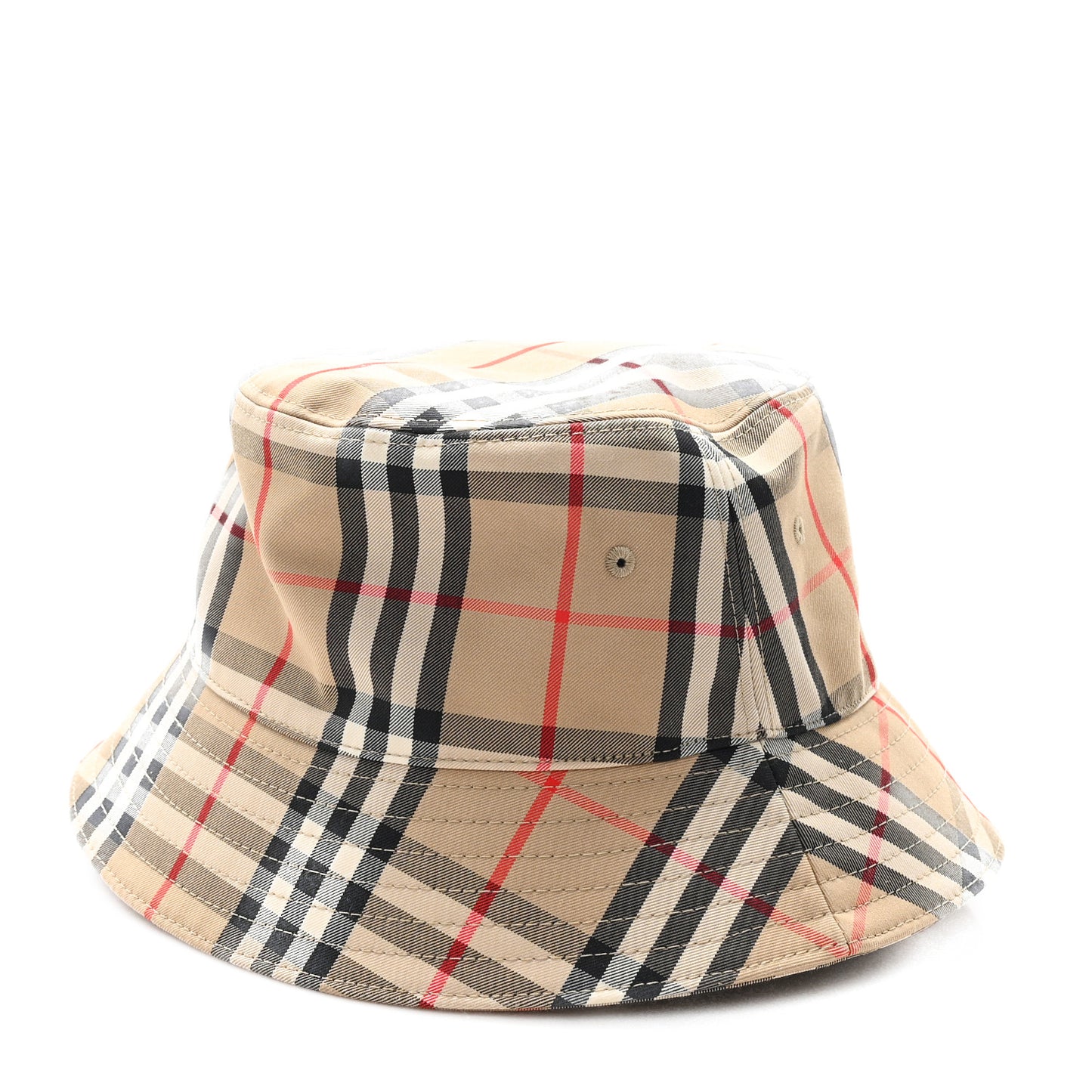 Technical Cotton Vintage Check Bucket Hat S Archive Beige