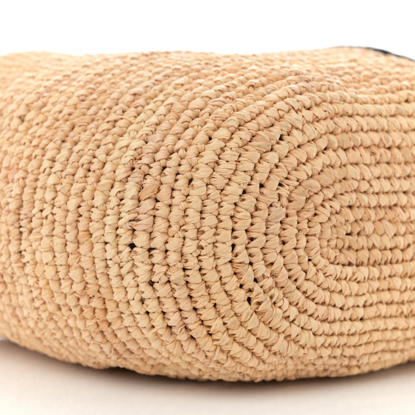 Calfskin Raffia Bucket Bag Natural Tan