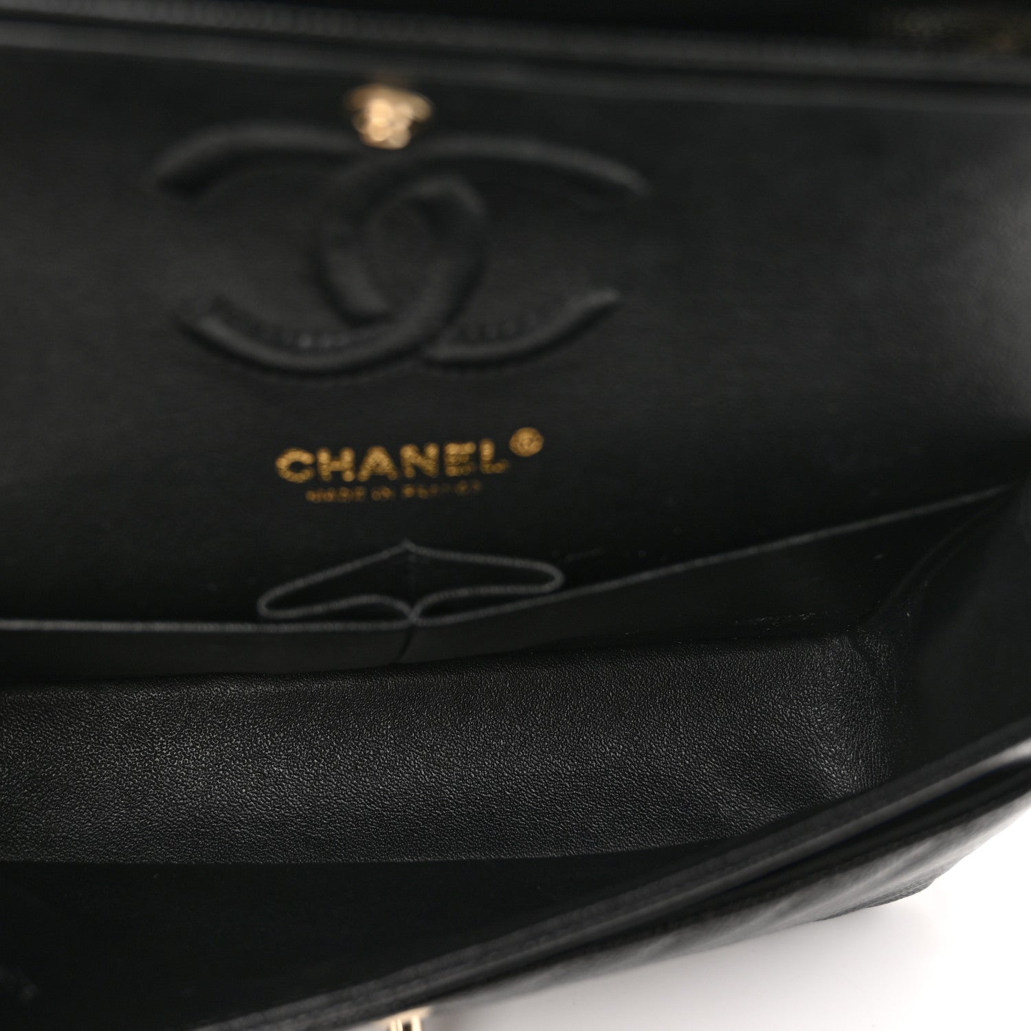 Chanel Caviar Chevron Quilted Small Double Flap Black 5 of 11