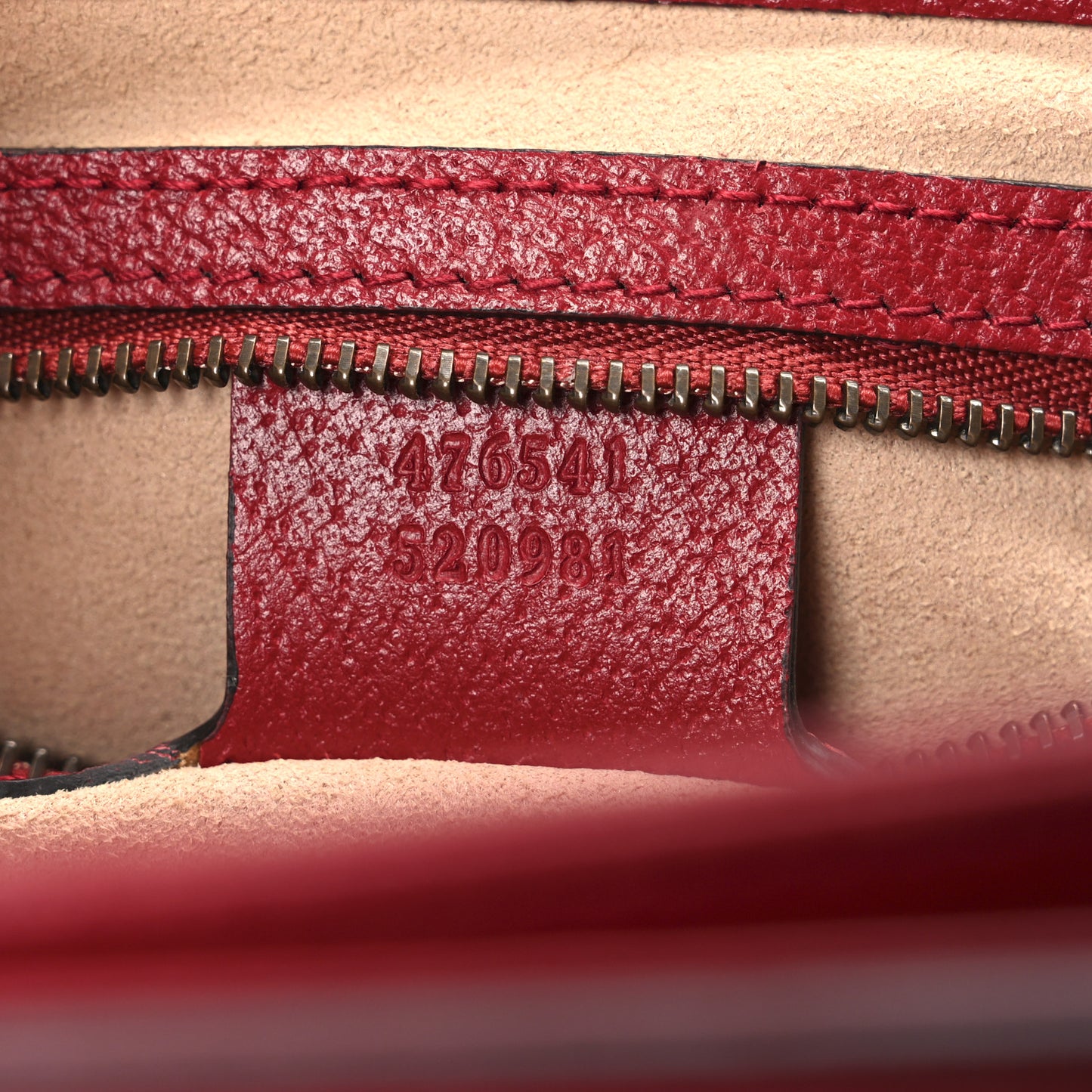 GG Supreme Monogram Small Queen Margaret Top Handle Bag Red