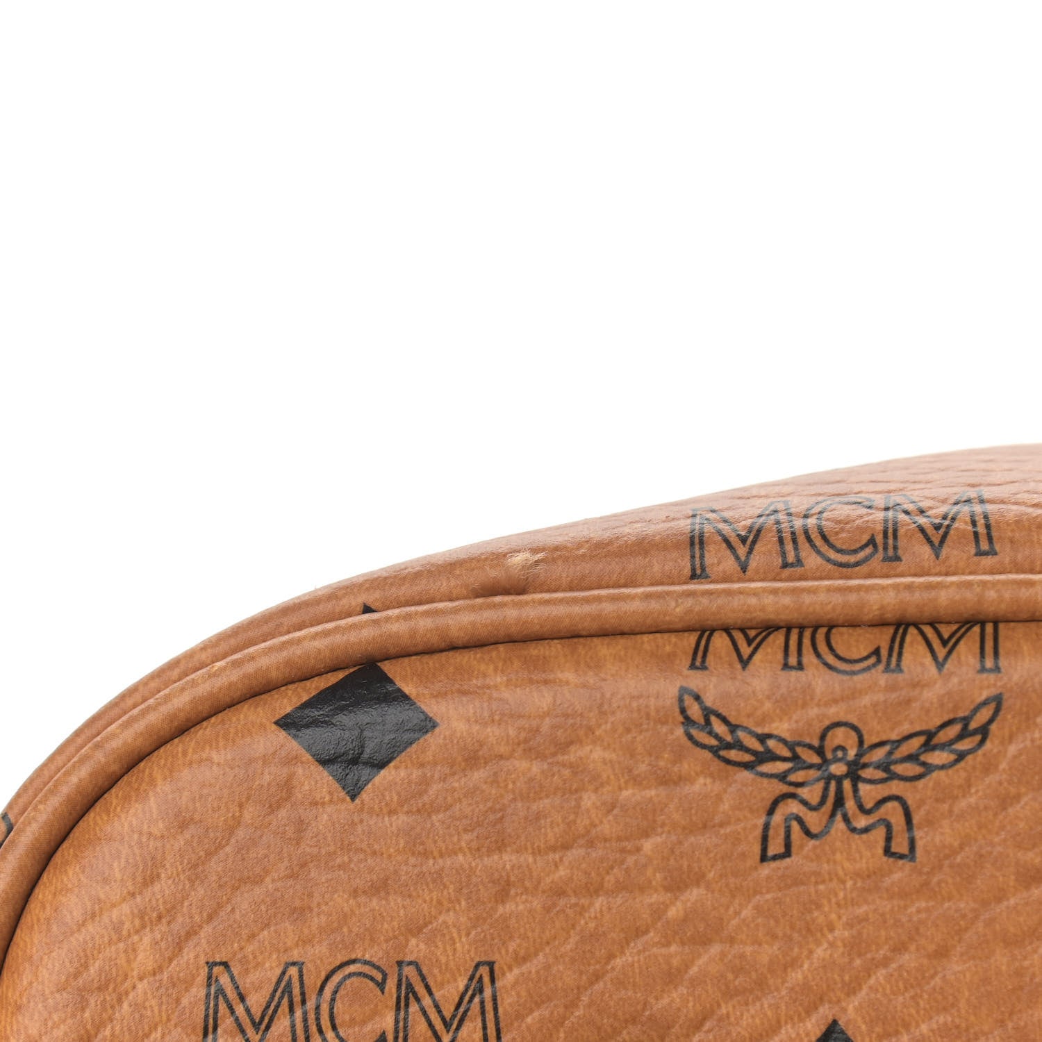 MCM Visetos Large Liz Reversible Shopper Tote Cognac 15 of 16