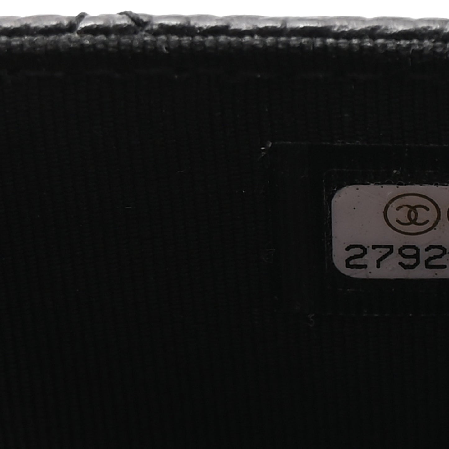 Caviar Quilted Flap Card Holder Wallet Black