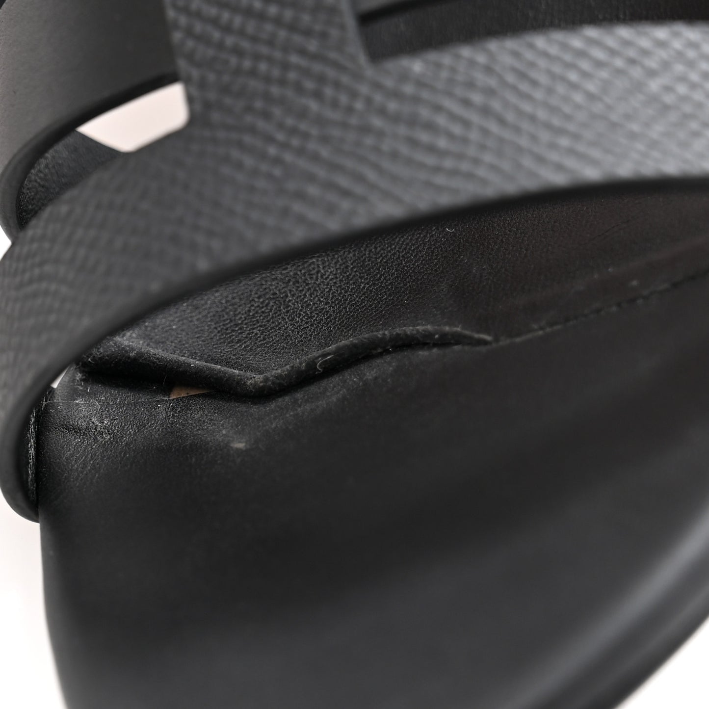 Calfskin Epsom Amica Sandals 35 Black