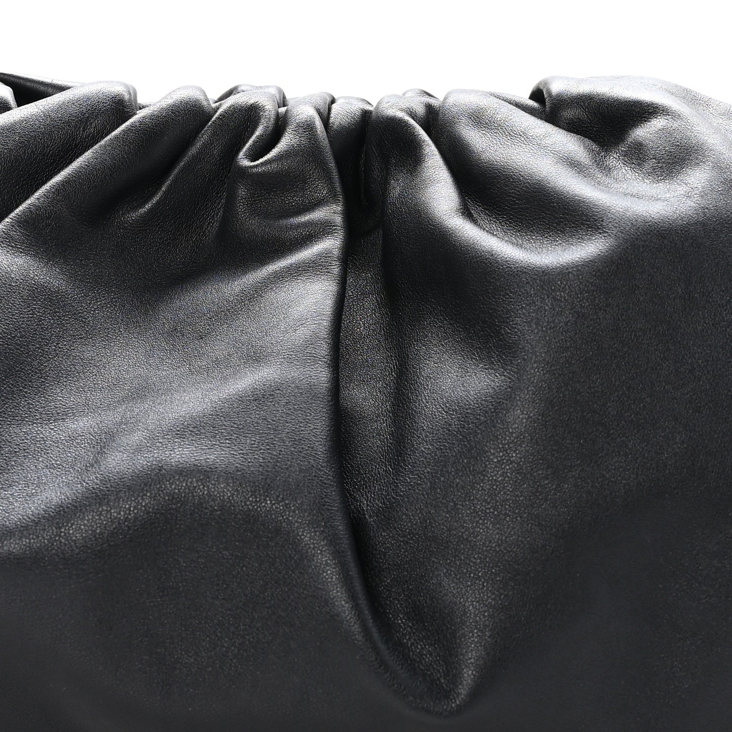 Smooth Butter Calf The Pouch Oversized Clutch Black