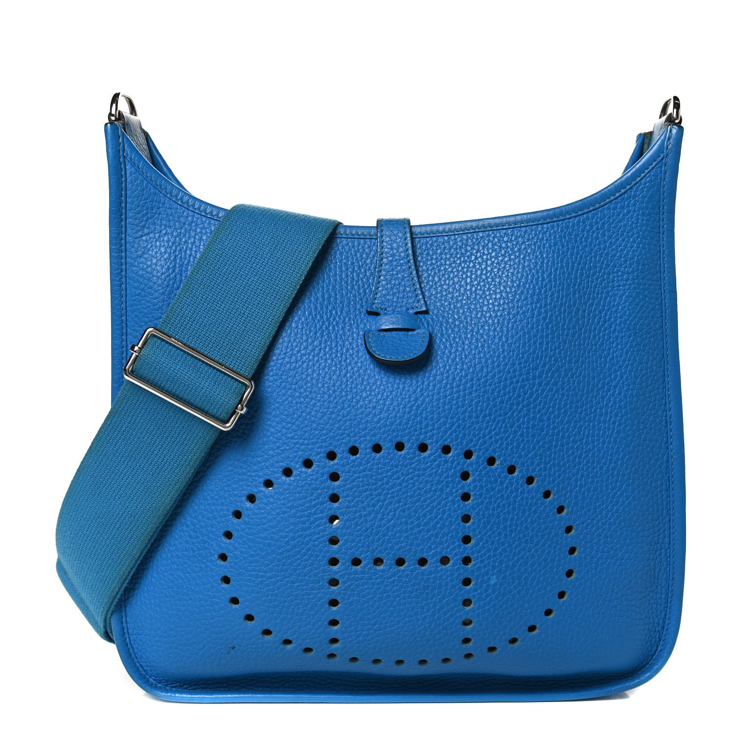 Hermes Taurillon Clemence Evelyne III PM Bleu Hydra 1 of 13