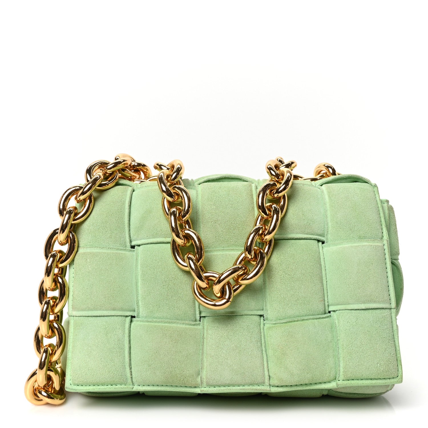 Bottega Veneta Suede Maxi Intrecciato Padded Chain Cassette