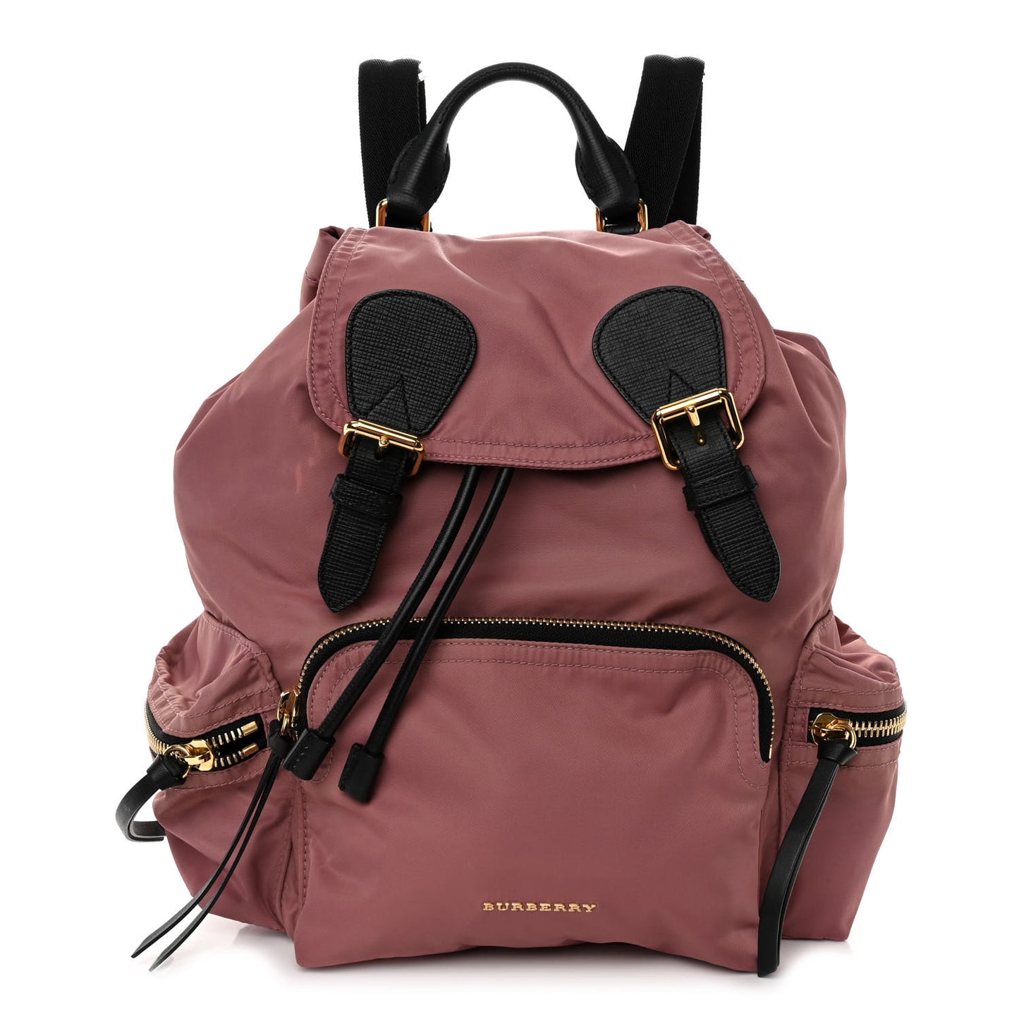 Nylon Medium Rucksack Backpack Mauve Pink