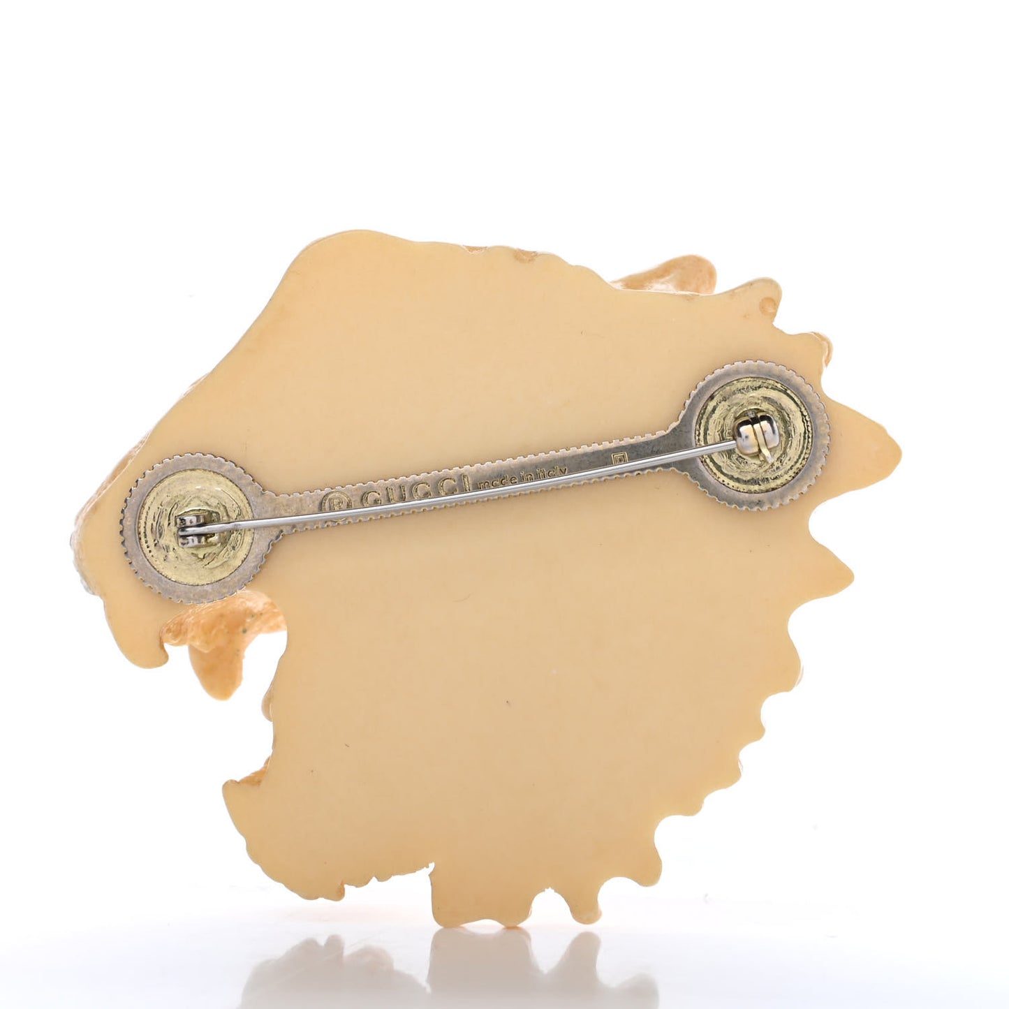 Resin Crystal Rajah Brooch Ivory