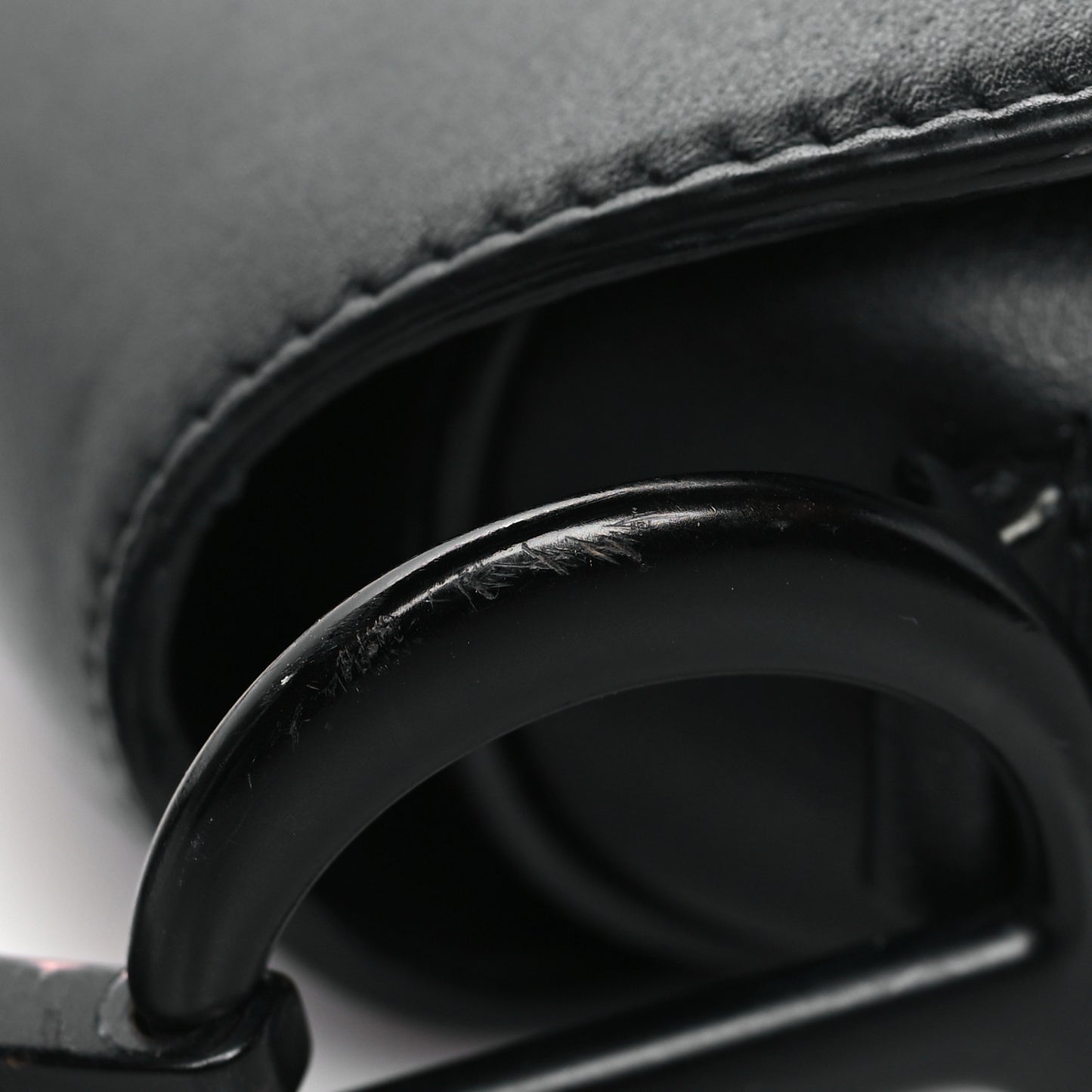 Ultra Matte Calfskin Saddle Bag Black