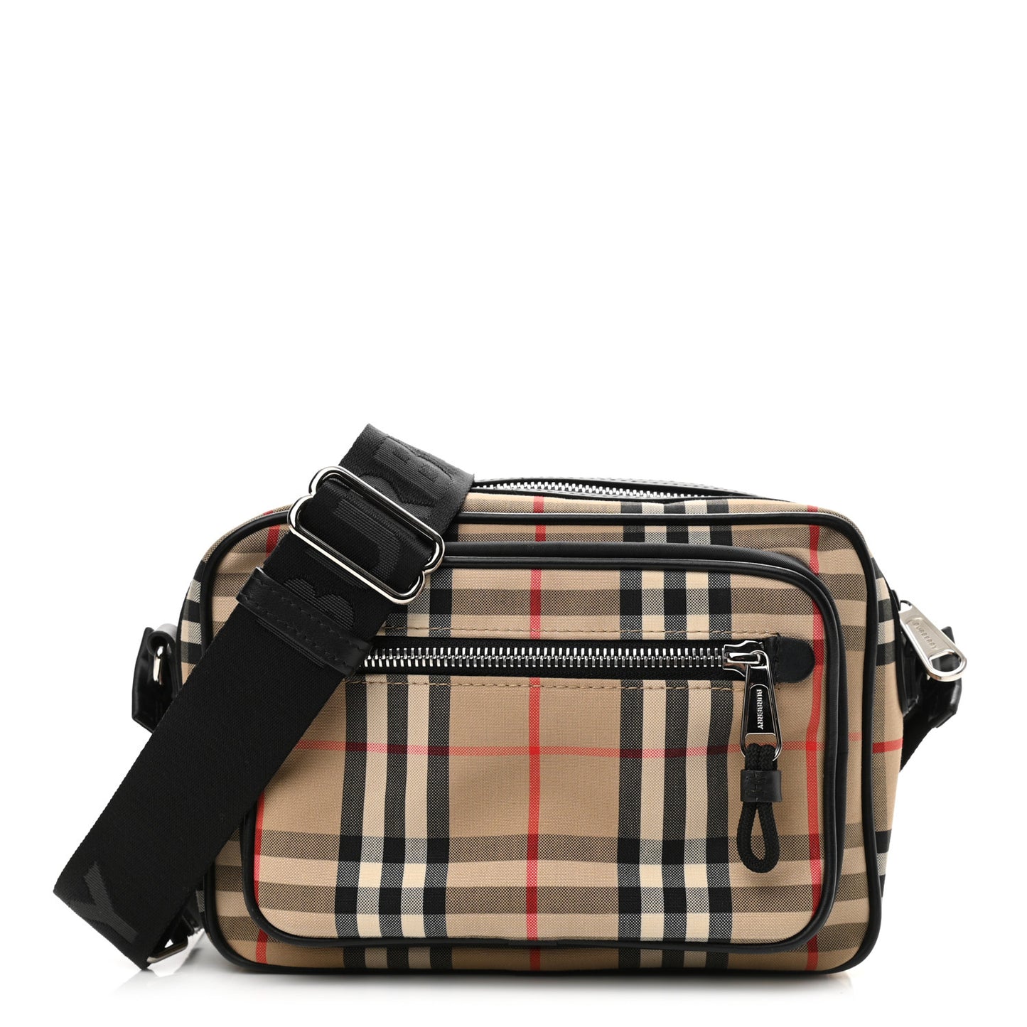 Vintage Check Calfskin Small Camera Bag Archive Beige