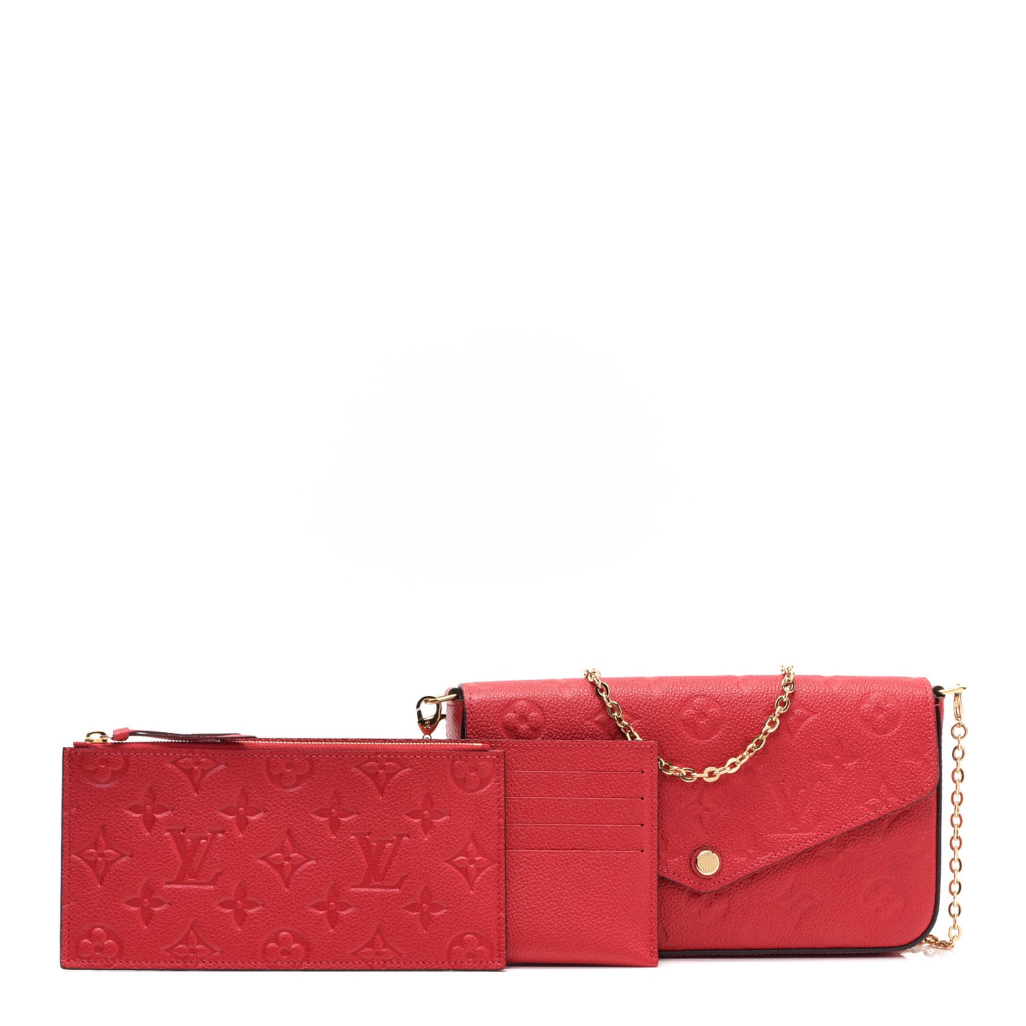 Empreinte Pochette Felicie Chain Wallet Scarlet