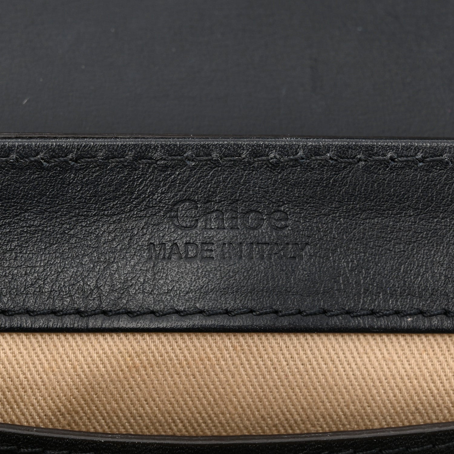 Chloe Calfskin Crocodile Embossed Mini C Double Carry Full Blue 6 of 10