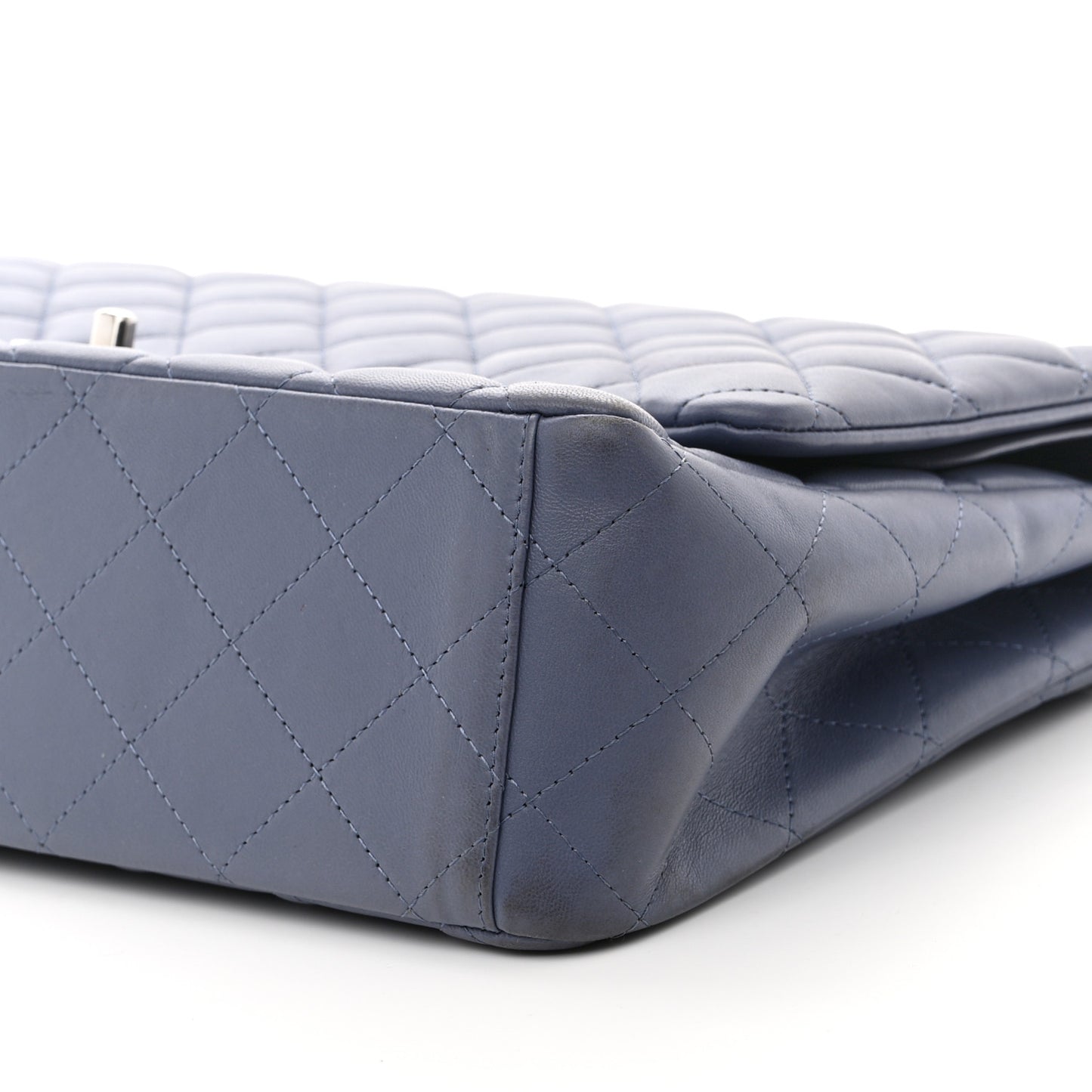Lambskin Quilted Maxi Double Flap Light Purple