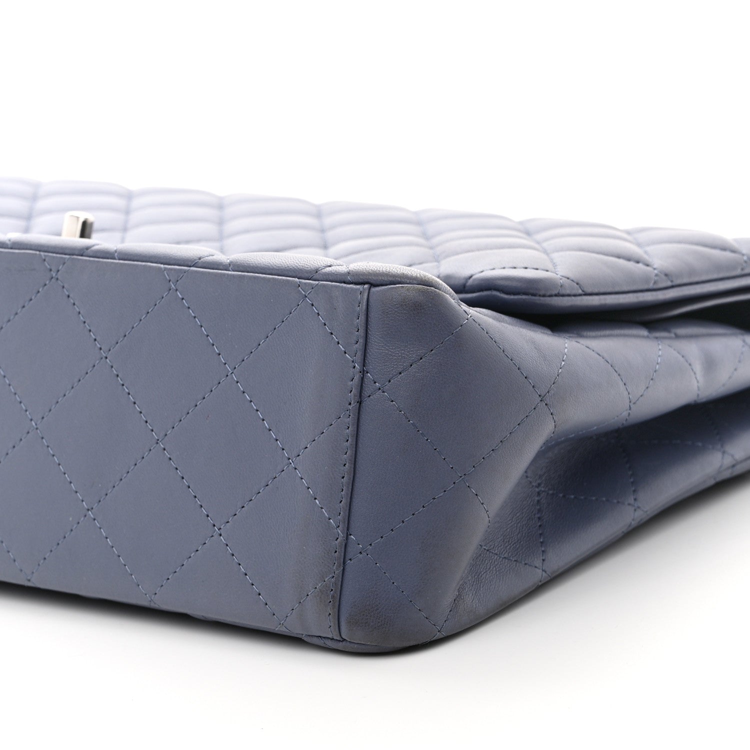 Chanel Lambskin Quilted Maxi Double Flap Light Purple 10 of 11