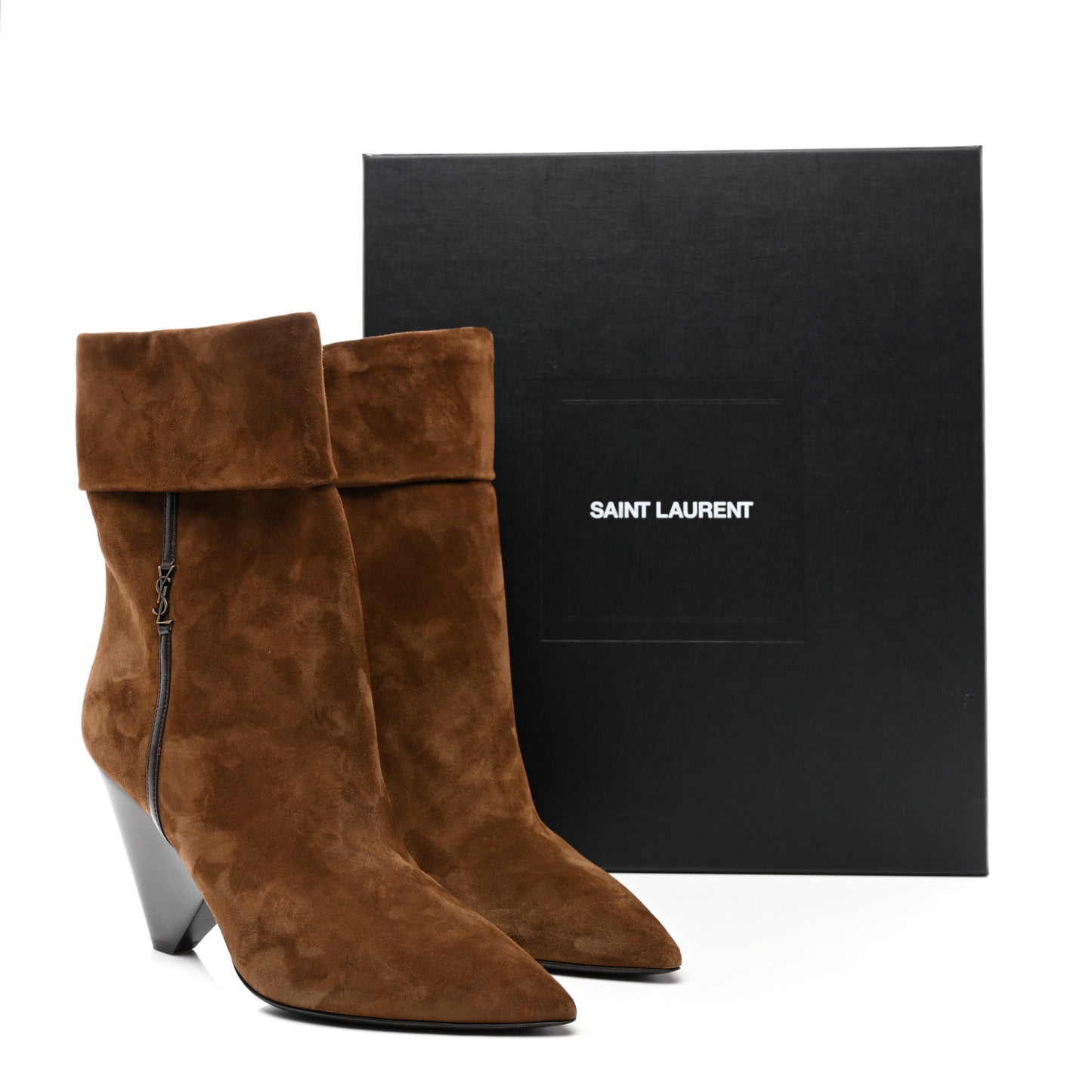 Suede Liz 85 Wedge Booties 39 Brown