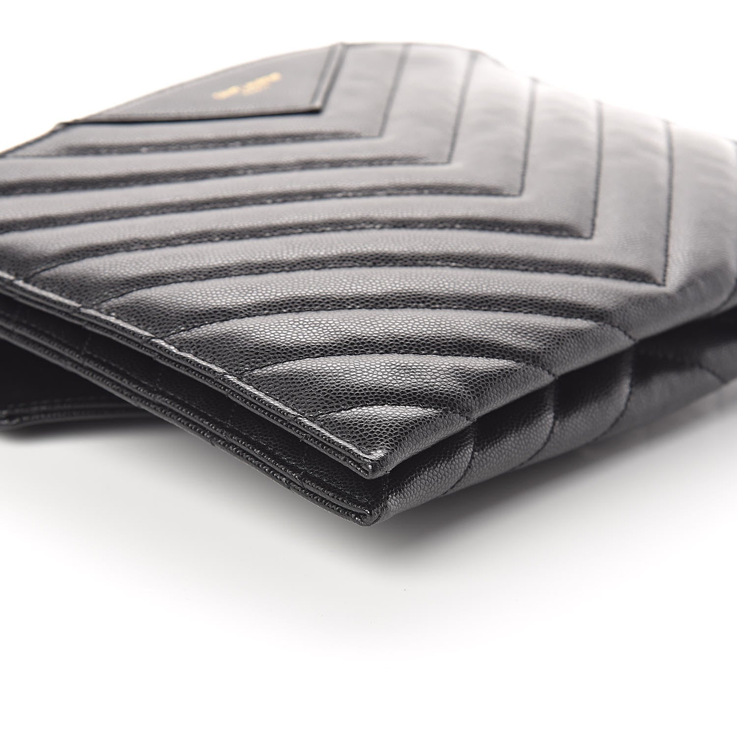 Saint Laurent Grain De Poudre Matelasse Tribeca Chain Wallet Black 8 of 9