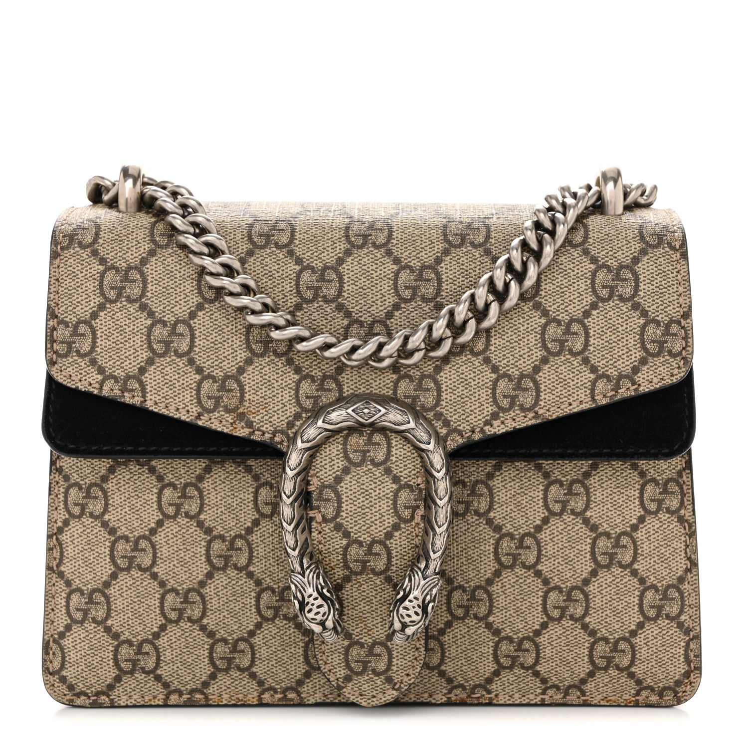 Gucci GG Supreme Monogram Mini Dionysus Shoulder Bag Black 1804482