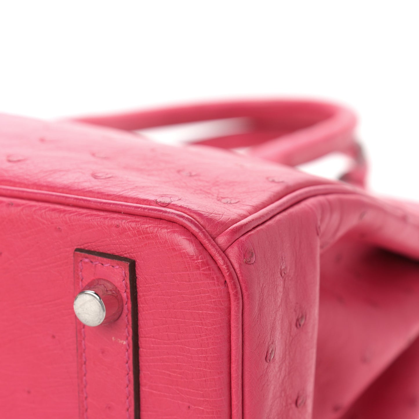 Ostrich Birkin 30 Rose Tyrien