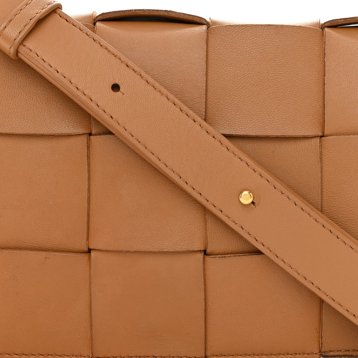 Nappa Maxi Intreccio Cassette Bag Almond