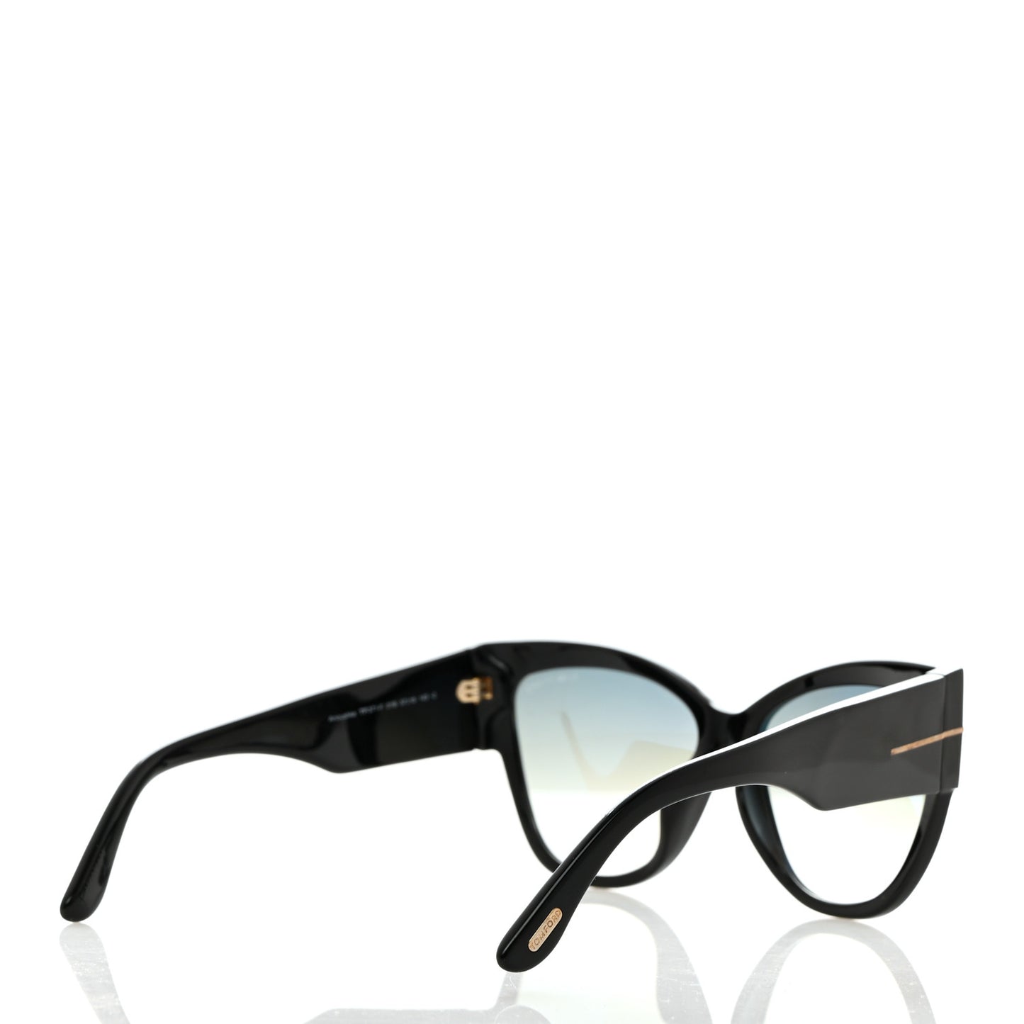 Acetate Anoushka Cat Eye Sunglasses TF371 Black