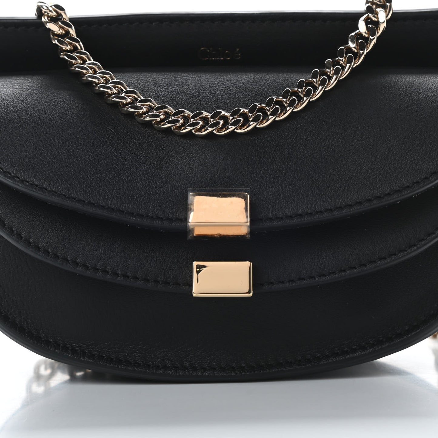 Calfskin Nano Georgia Crossbody Bag Black