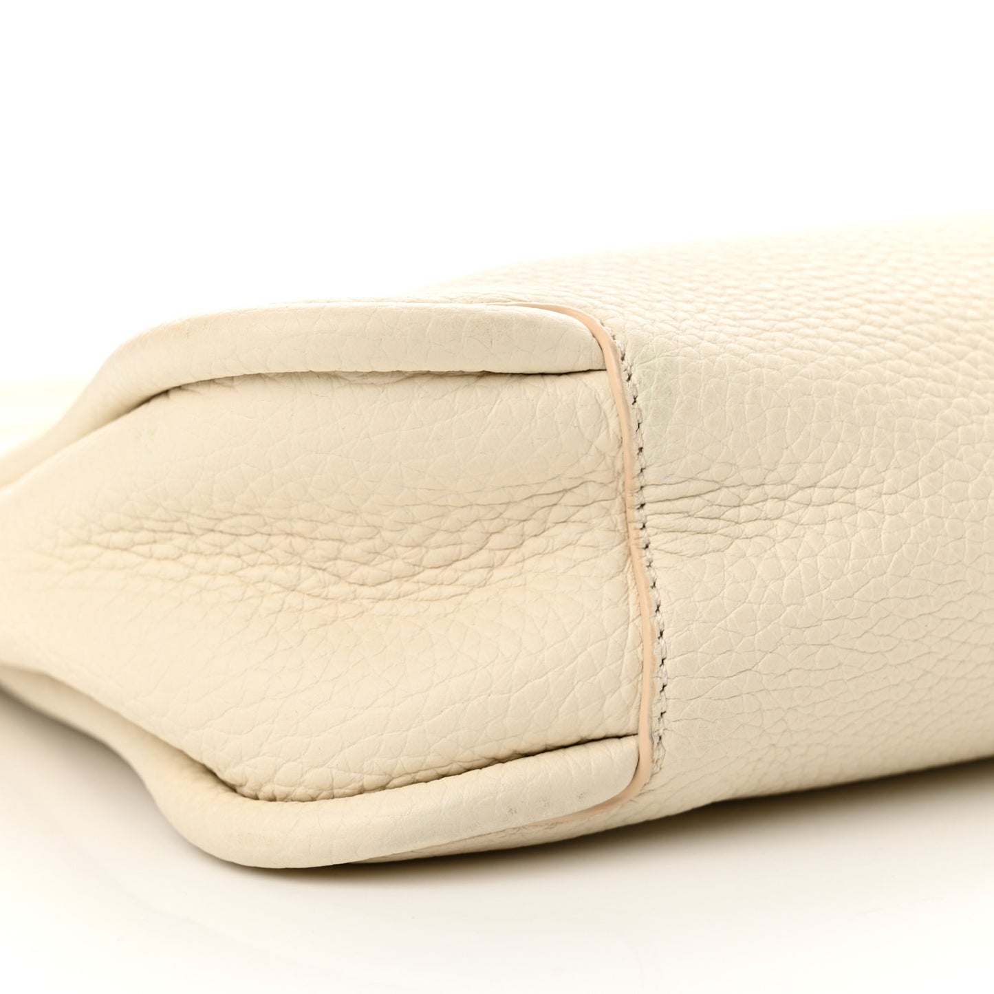 Grained Calfskin Symmetric Tote Ivory