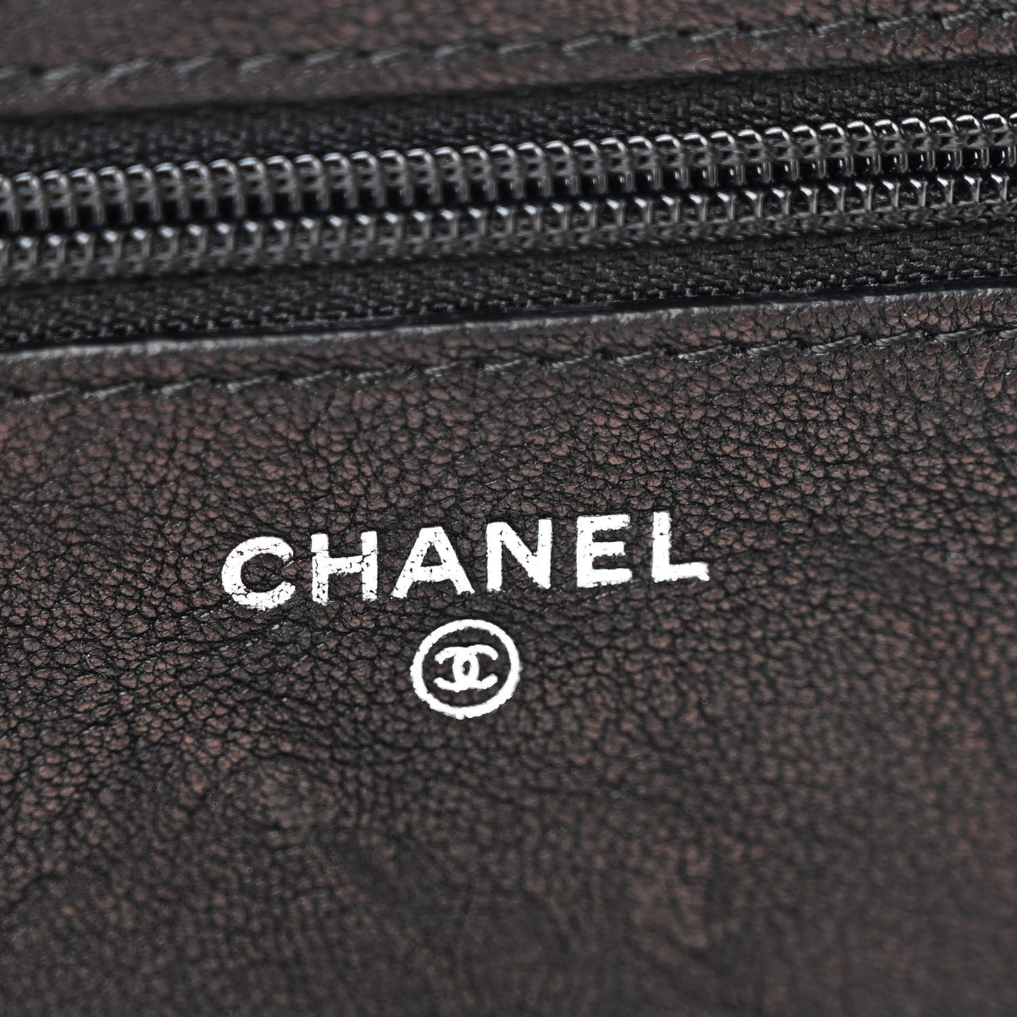 Crumpled Lambskin Studded Paris Dallas Wallet On Chain WOC Black