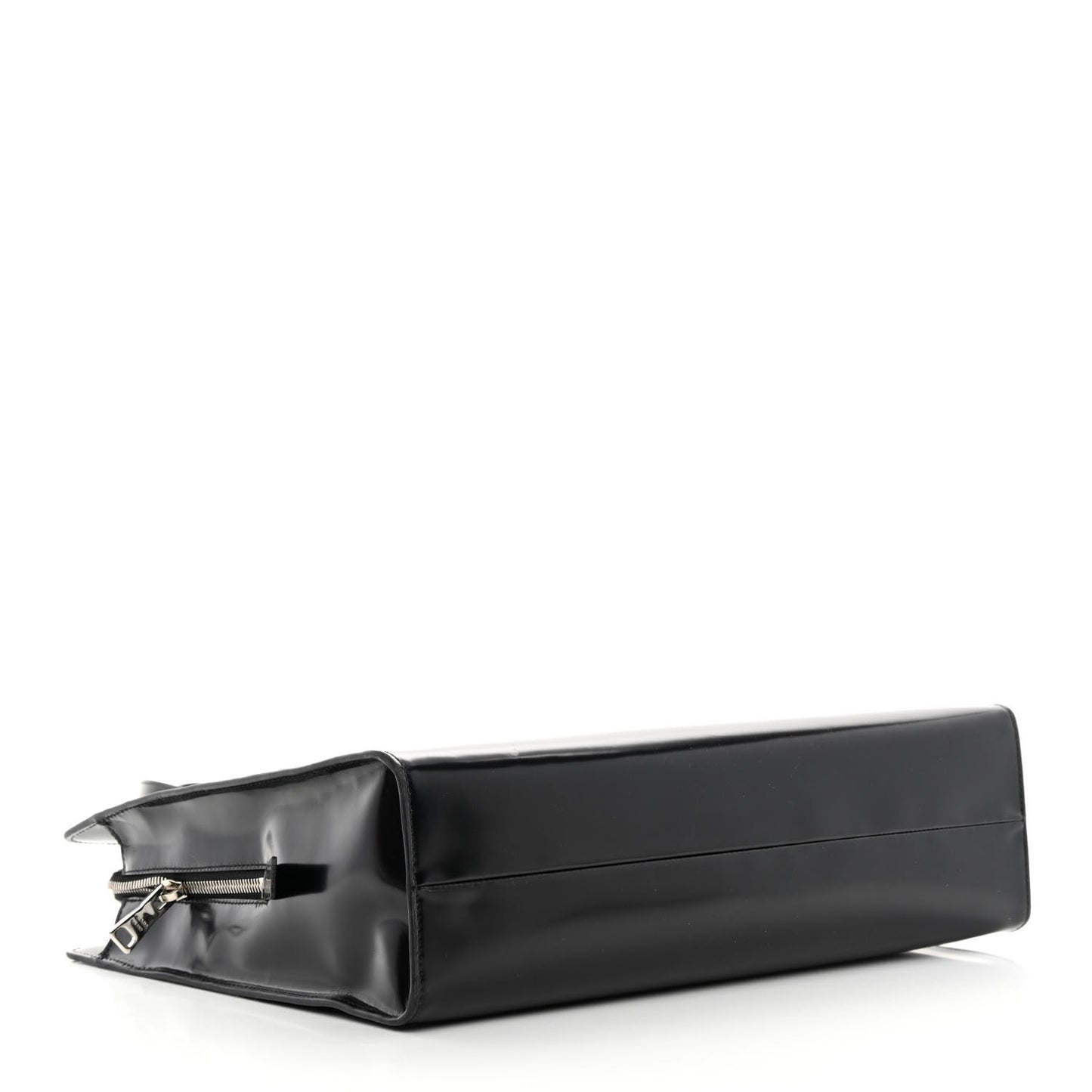 Spazzolato Large Re-Edition 1995 Double Handle Handbag Black