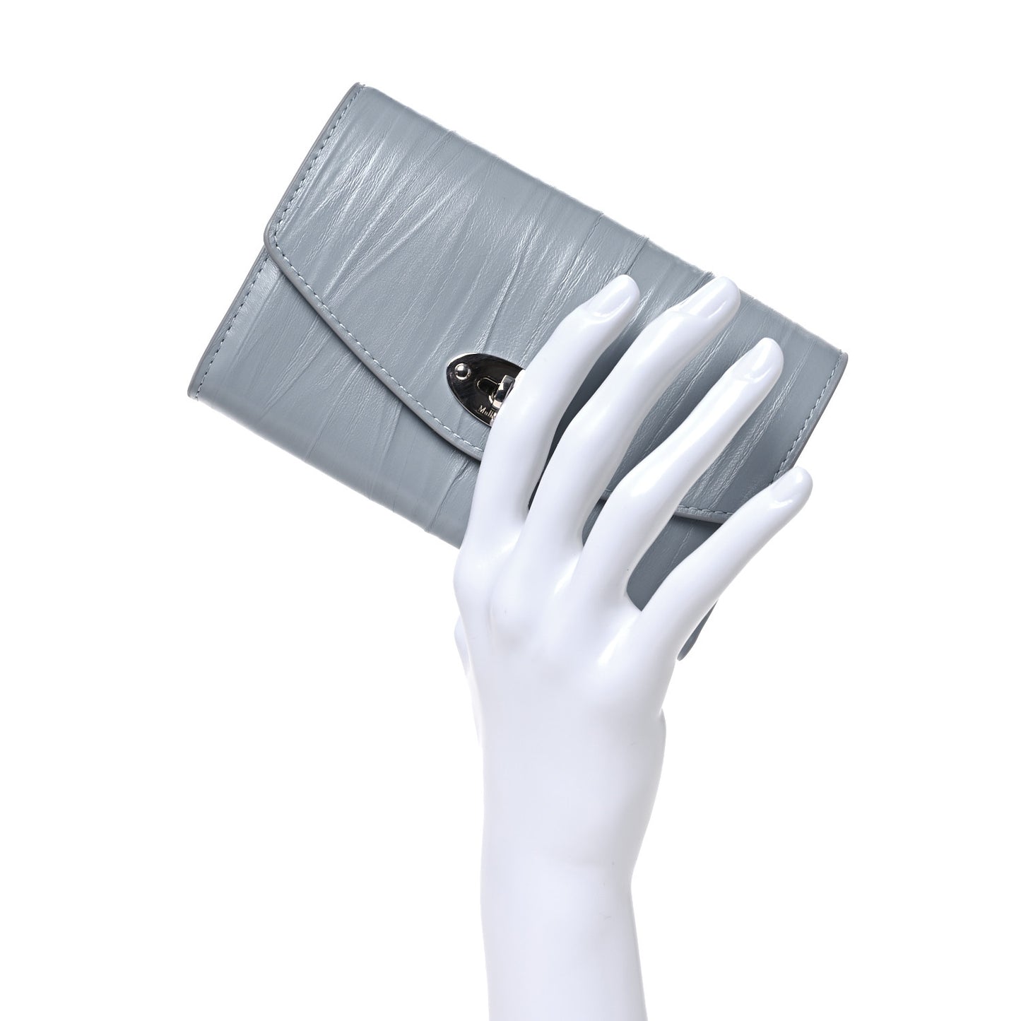 Crinkled Calfskin Medium Darley Wallet Cloud