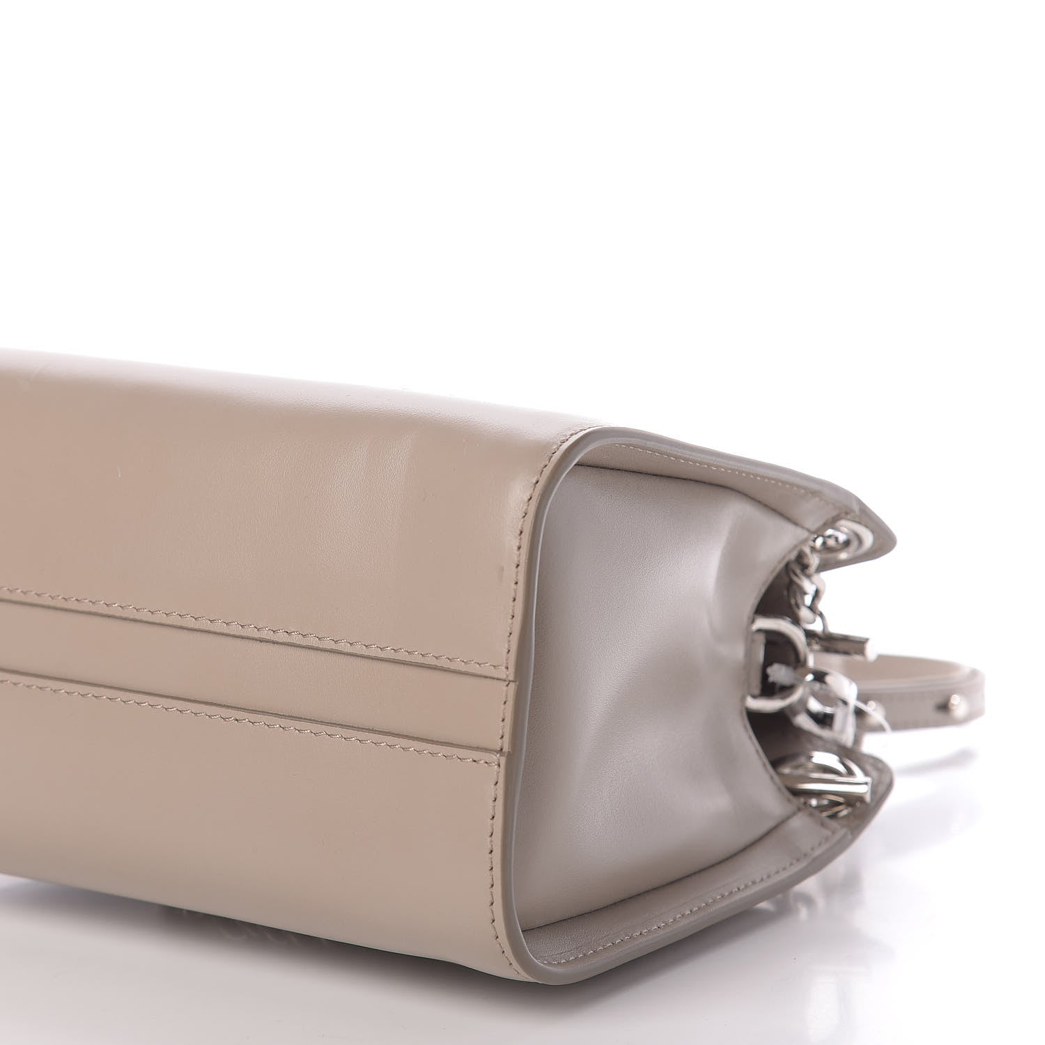 Chloe Shiny Calfskin Mini Annie Shoulder Bag Motty Grey 11 of 14