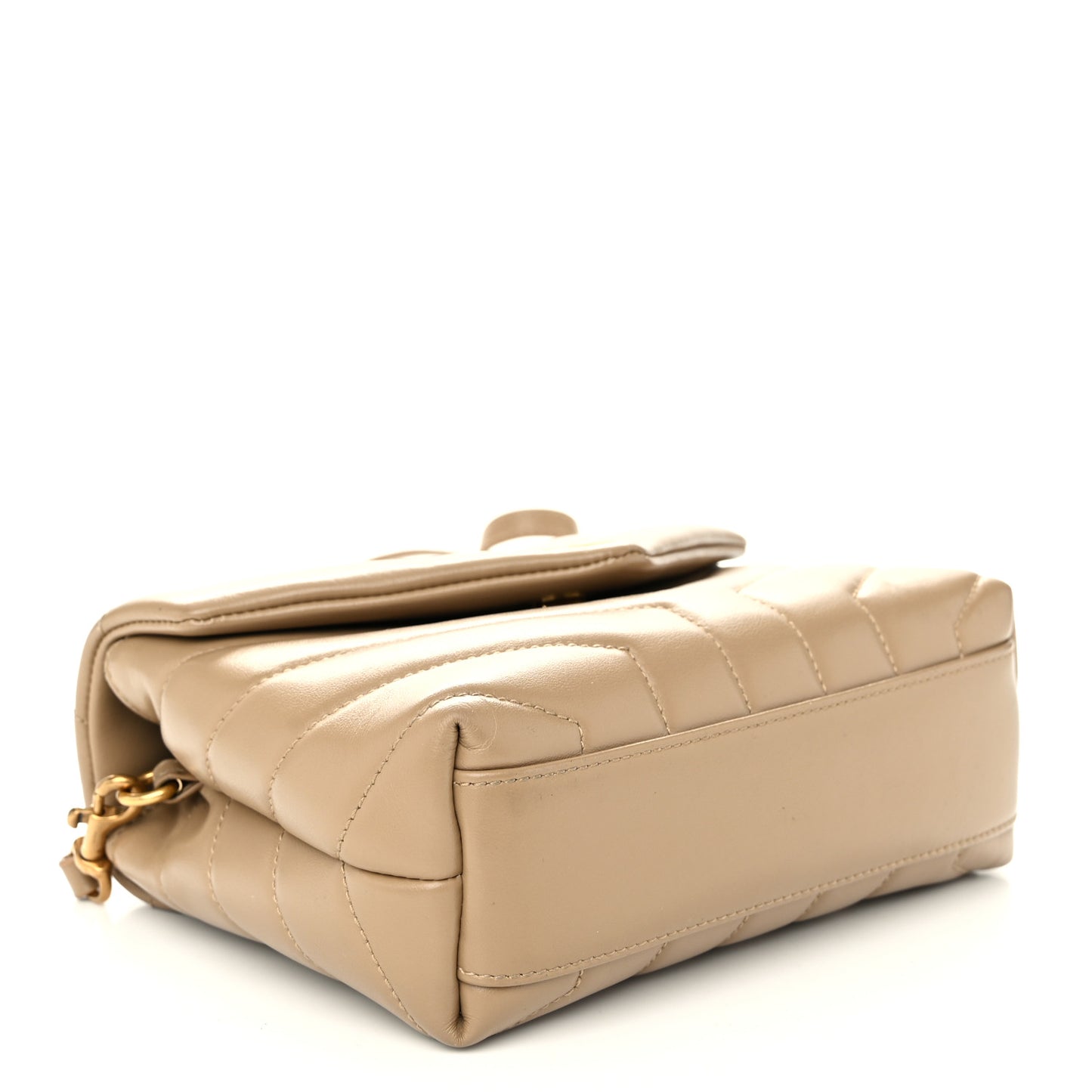 Calfskin Y Quilted Monogram Toy Loulou Crossbody Bag Taupe