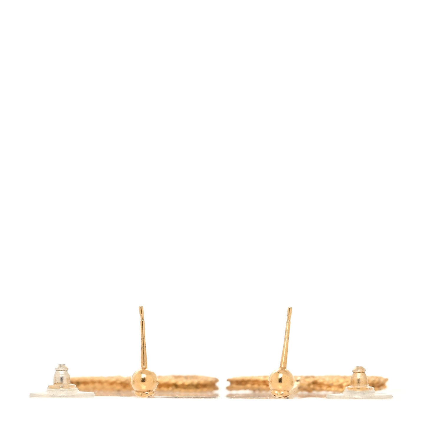 CC Drop Earrings Matte Gold