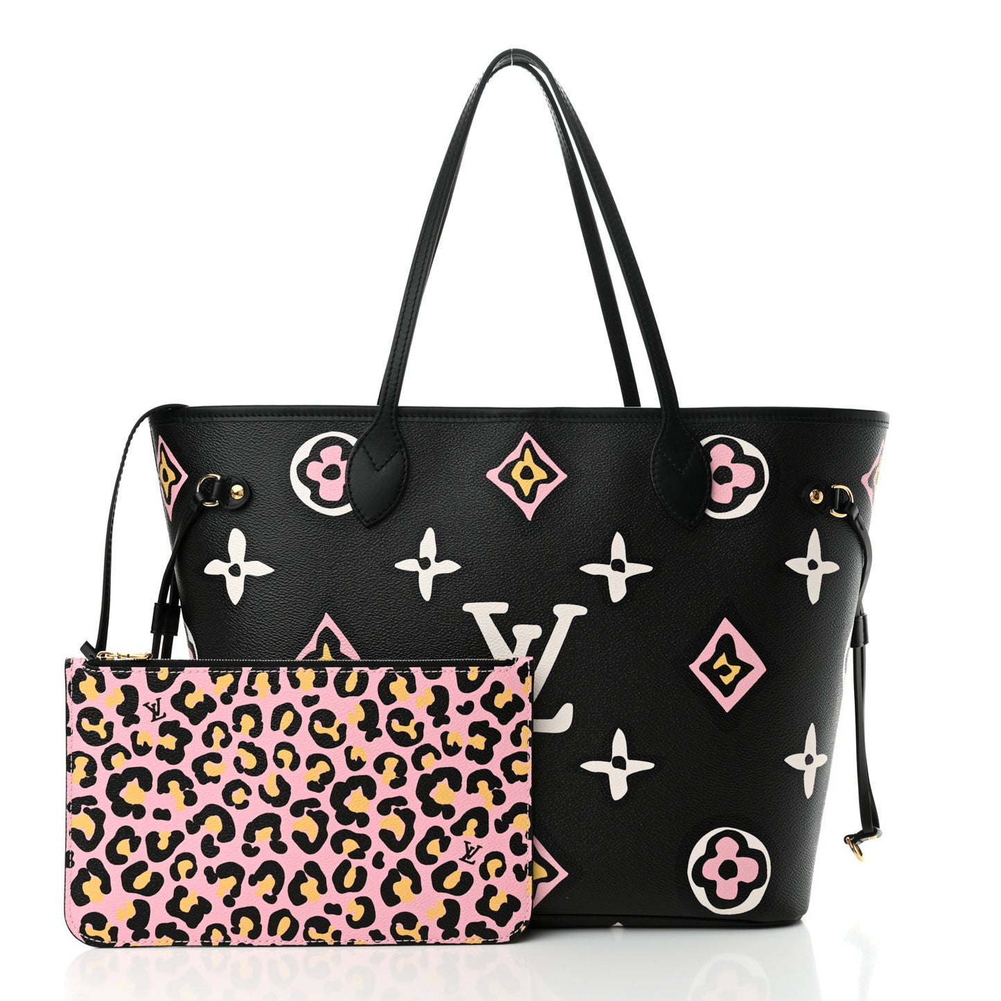 Monogram Giant Wild at Heart Neverfull MM Black