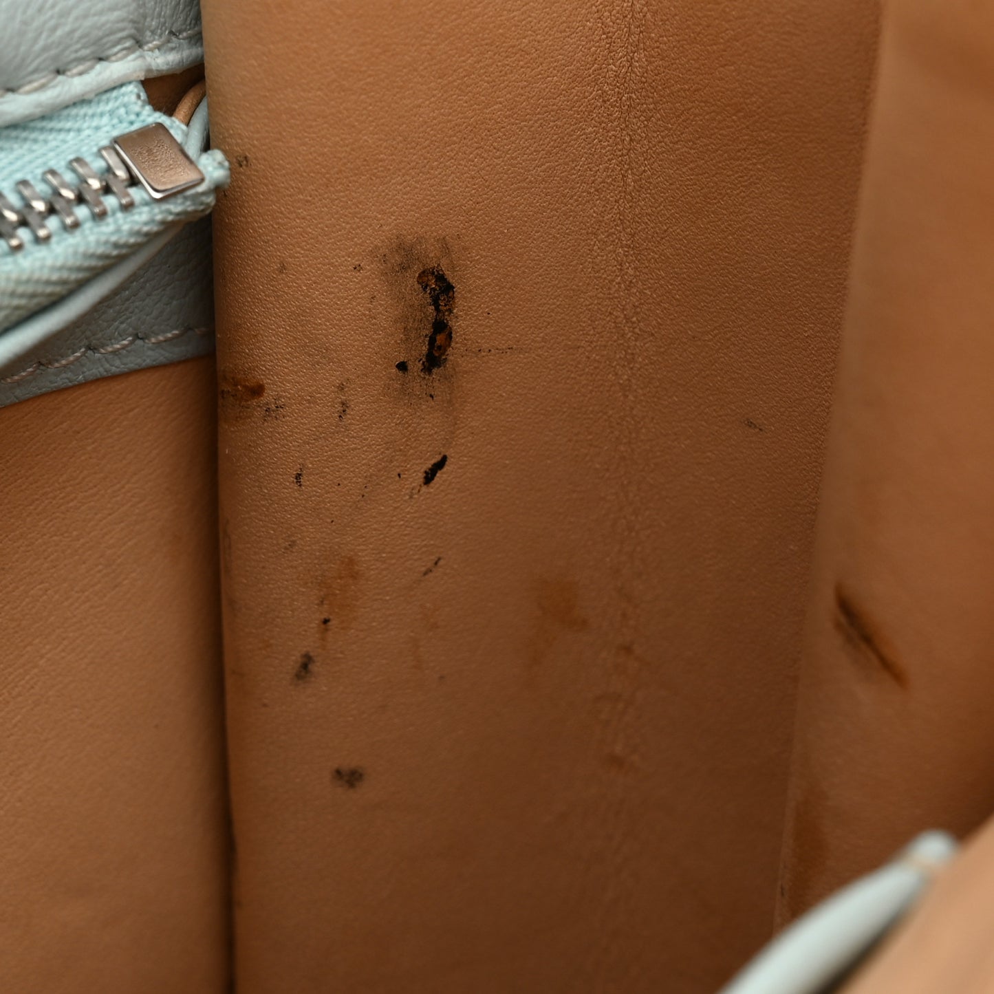 Calfskin CM Tempete Satchel Light Blue