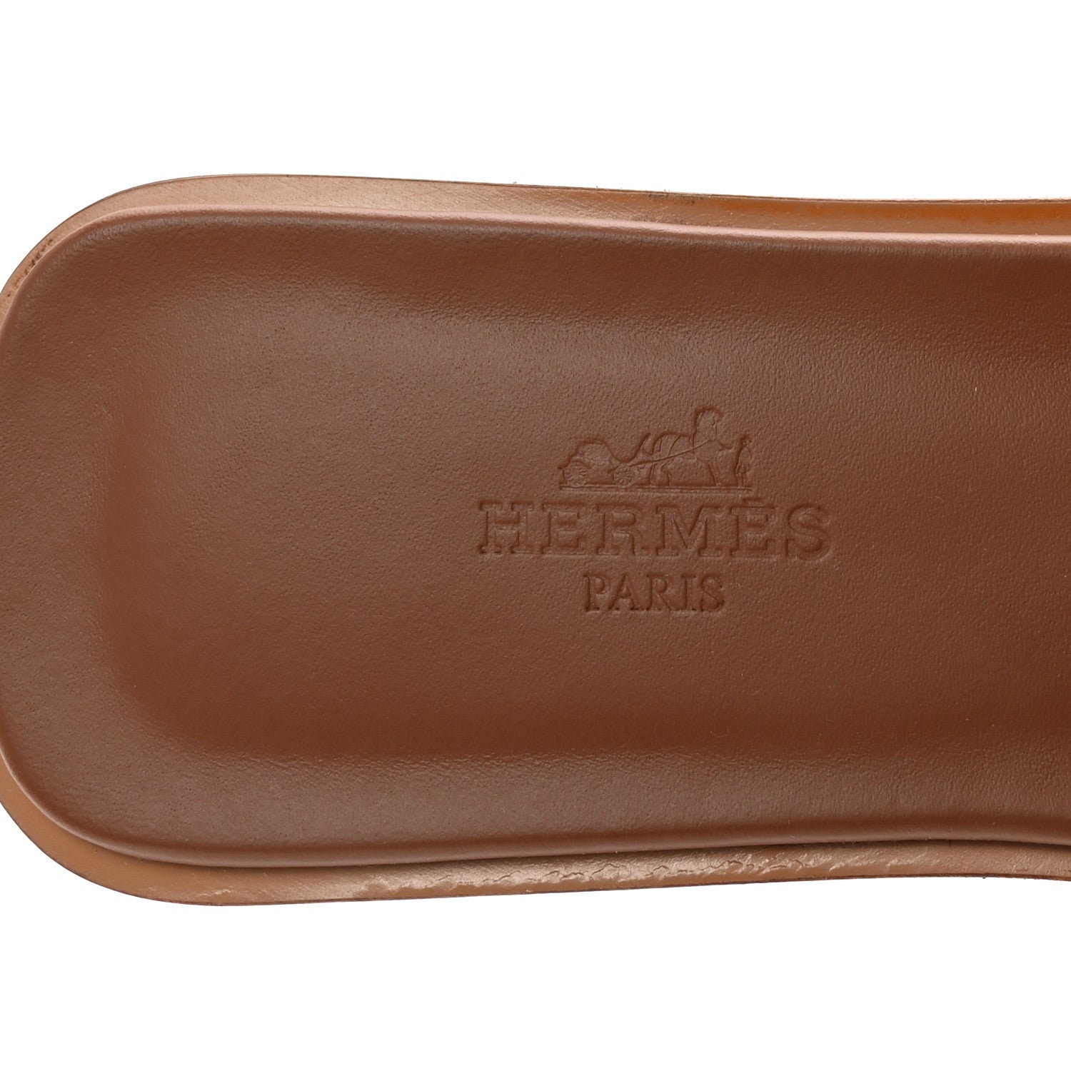 Hermes Box Calfskin Oran Sandals 37 Gold 8 of 9