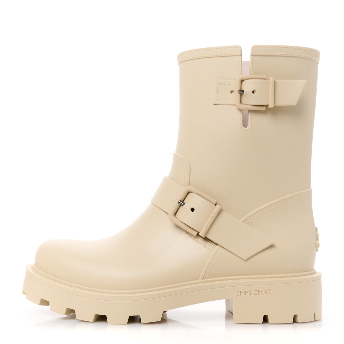 Rubber Yael Flat Rain Boots 37 Barley