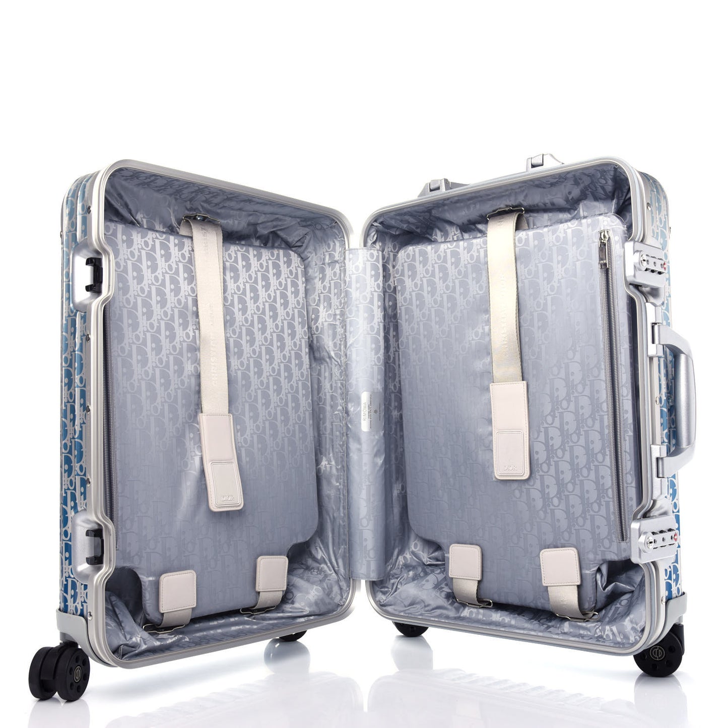X RIMOWA Aluminum Gradient Cabin Luggage Blue Multi