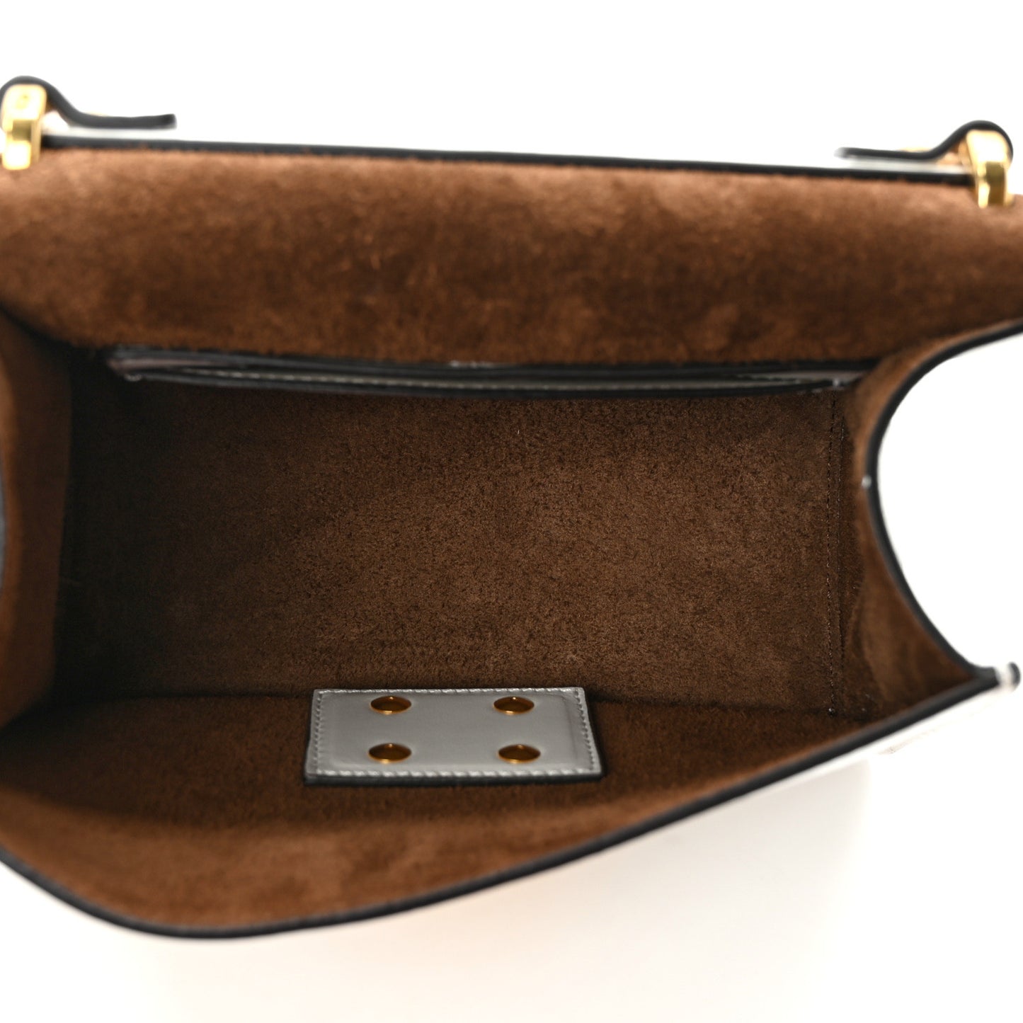 Agnello Old Shine Small Kan U Shoulder Bag White