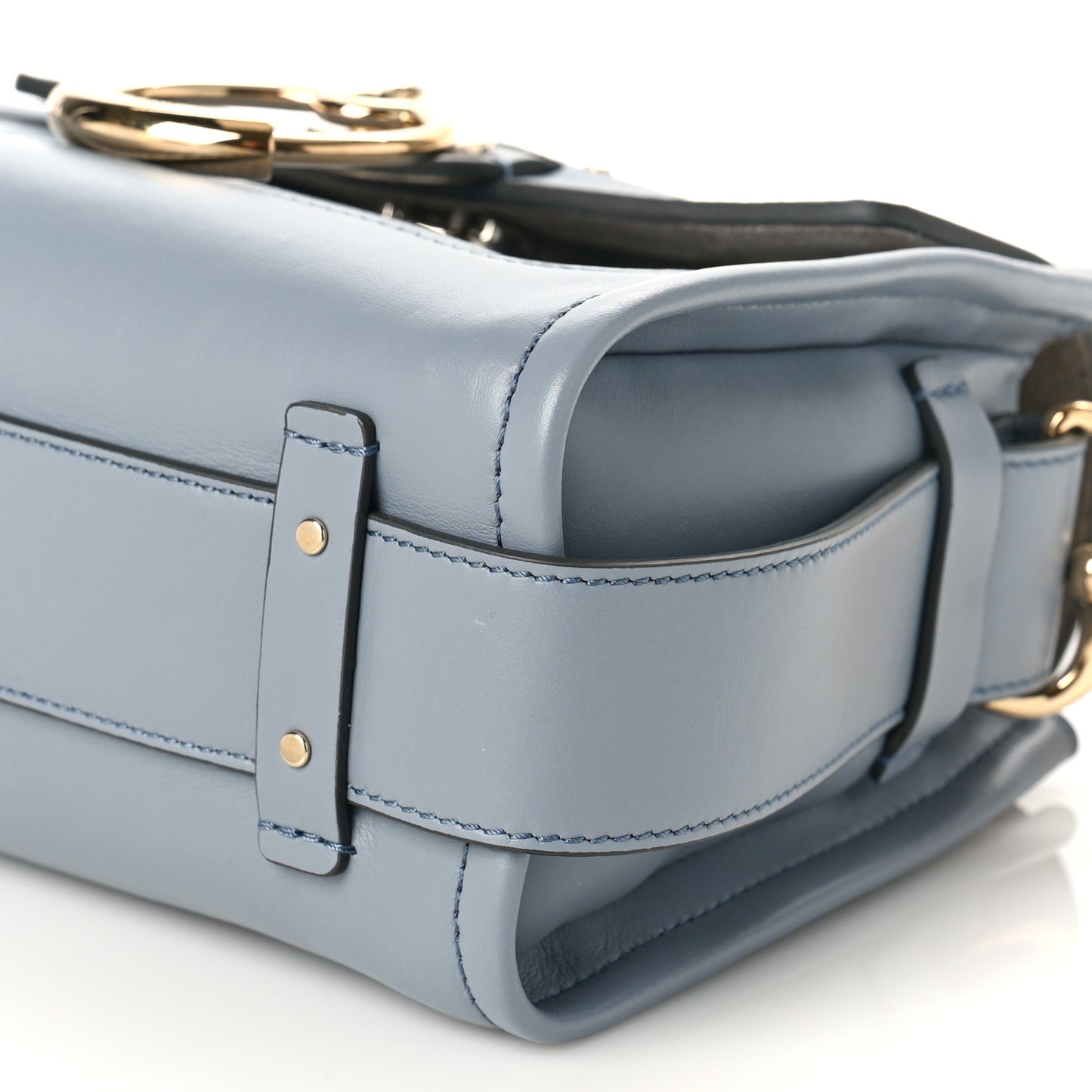 Calfskin Mini Tess Day Bag Storm Blue