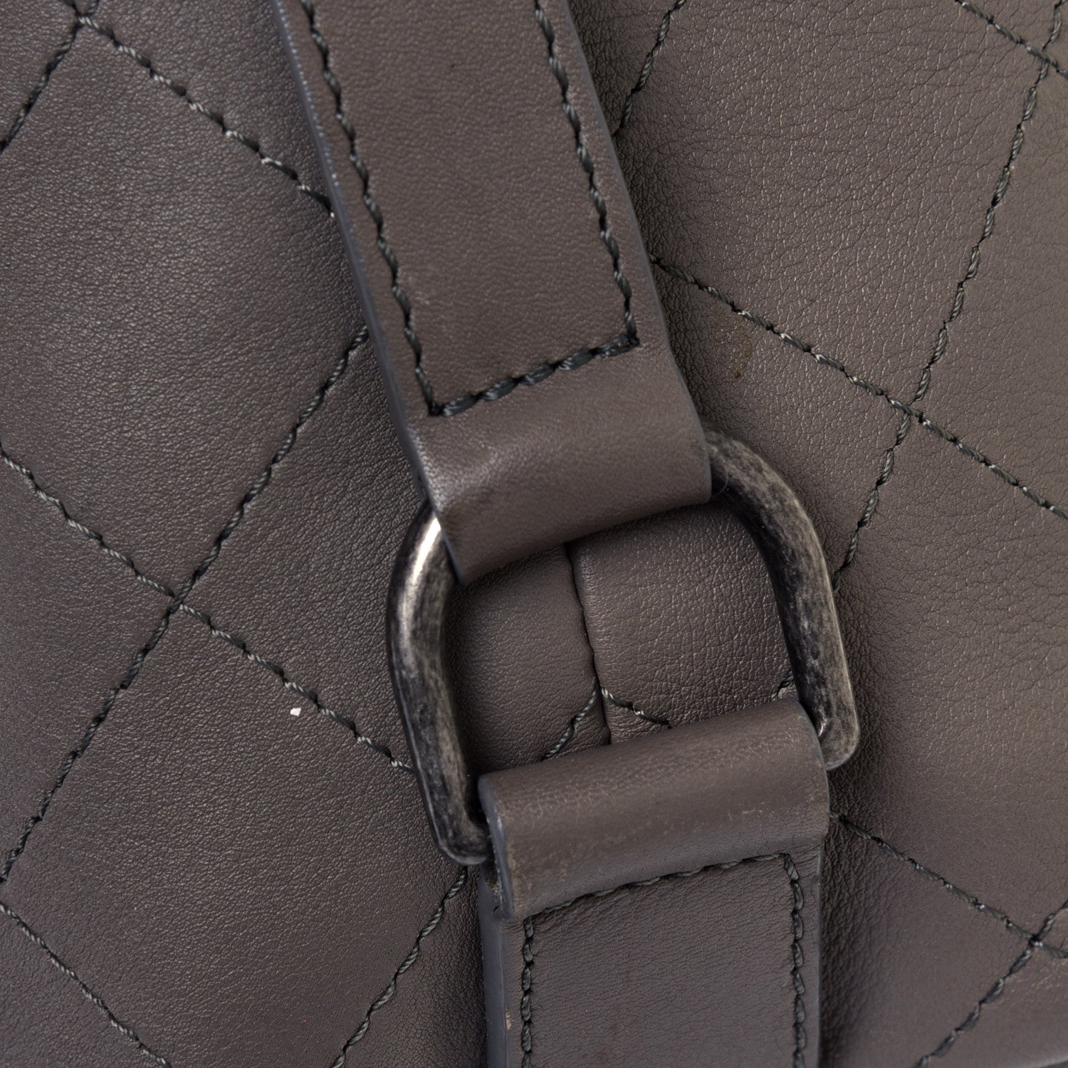 Chanel Calfskin Stitched Large Hobo Grey 7 of 8