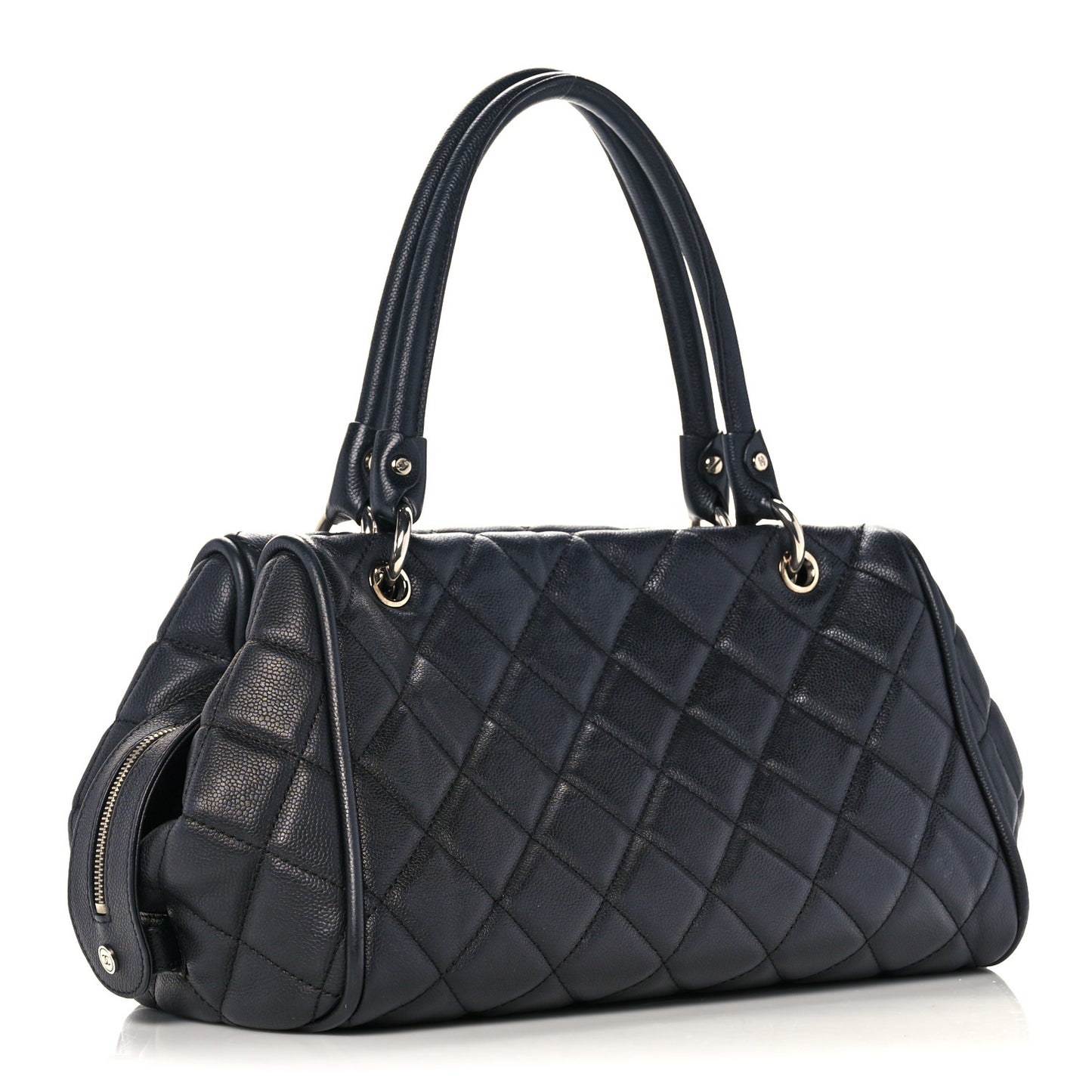 Caviar Quilted CC Timeless Bowler Black