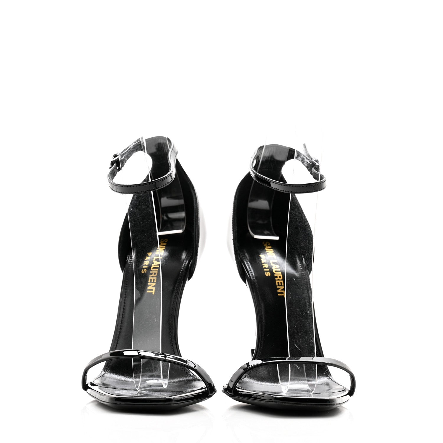 Saint Laurent Patent Calfskin Opyum 110 Sandals 36.5 Black 2 of 10